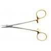 Baumgartner Needle Holder Tungsten Carbide Jaws, Serration Pitch 0.4mm for Suture Size 3/0 to 6/0, Overall Length 125mm