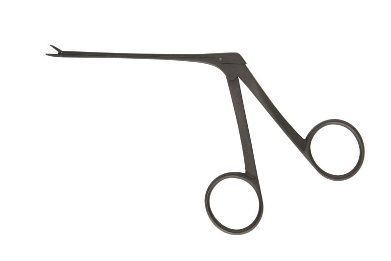 Hartman Crocodile Forceps Black Finish 6mm x 1mm Serrated Jaw 75mm Shoulder to Tip - Bolton Surgical