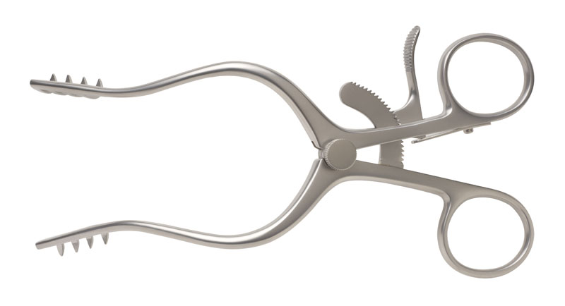Mollison Mastoid Retractor 4:4 Sharp Teeth Overall Length 165mm - Bolton Surgical