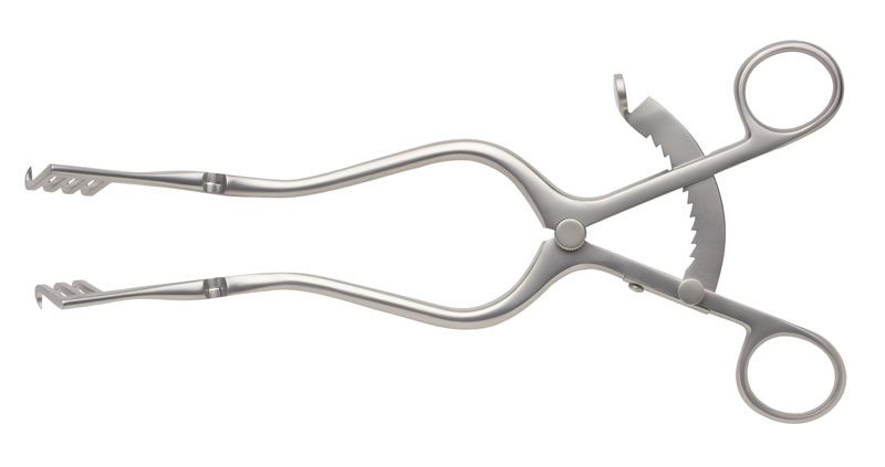 Charnley Vertical Self Retaining Retractor 3×4 Sharp Prongs 22mm Blade Depth Overall Length 245mm - Bolton Surgical