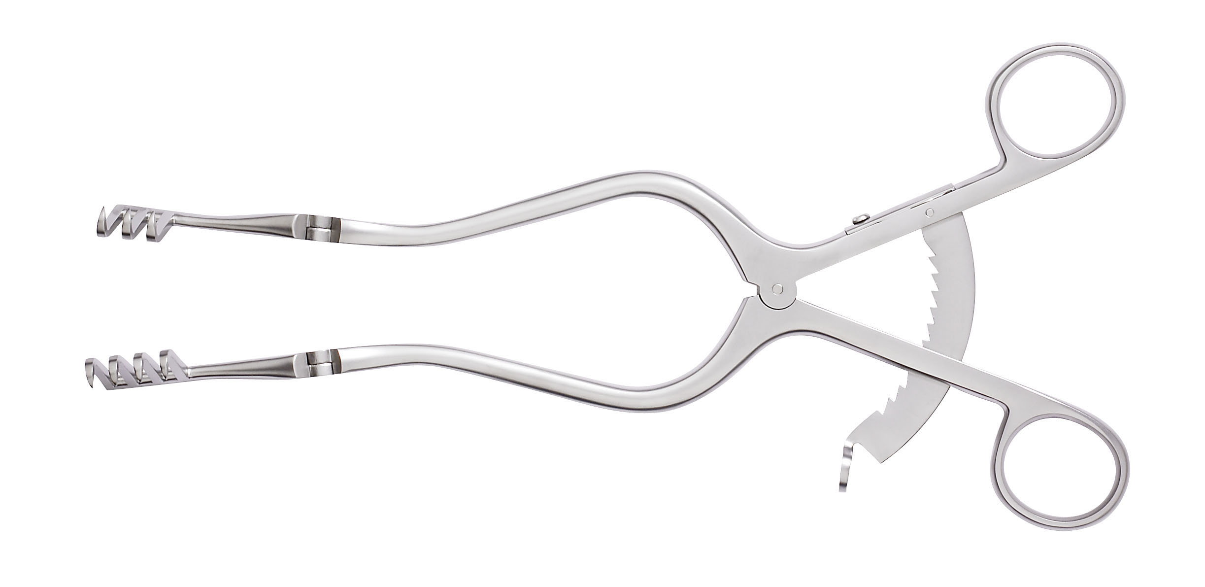 Cone Self Retaining Retractor Hinged Arms with 3:4 Blunt Prongs Overall Length 254mm - Bolton Surgical