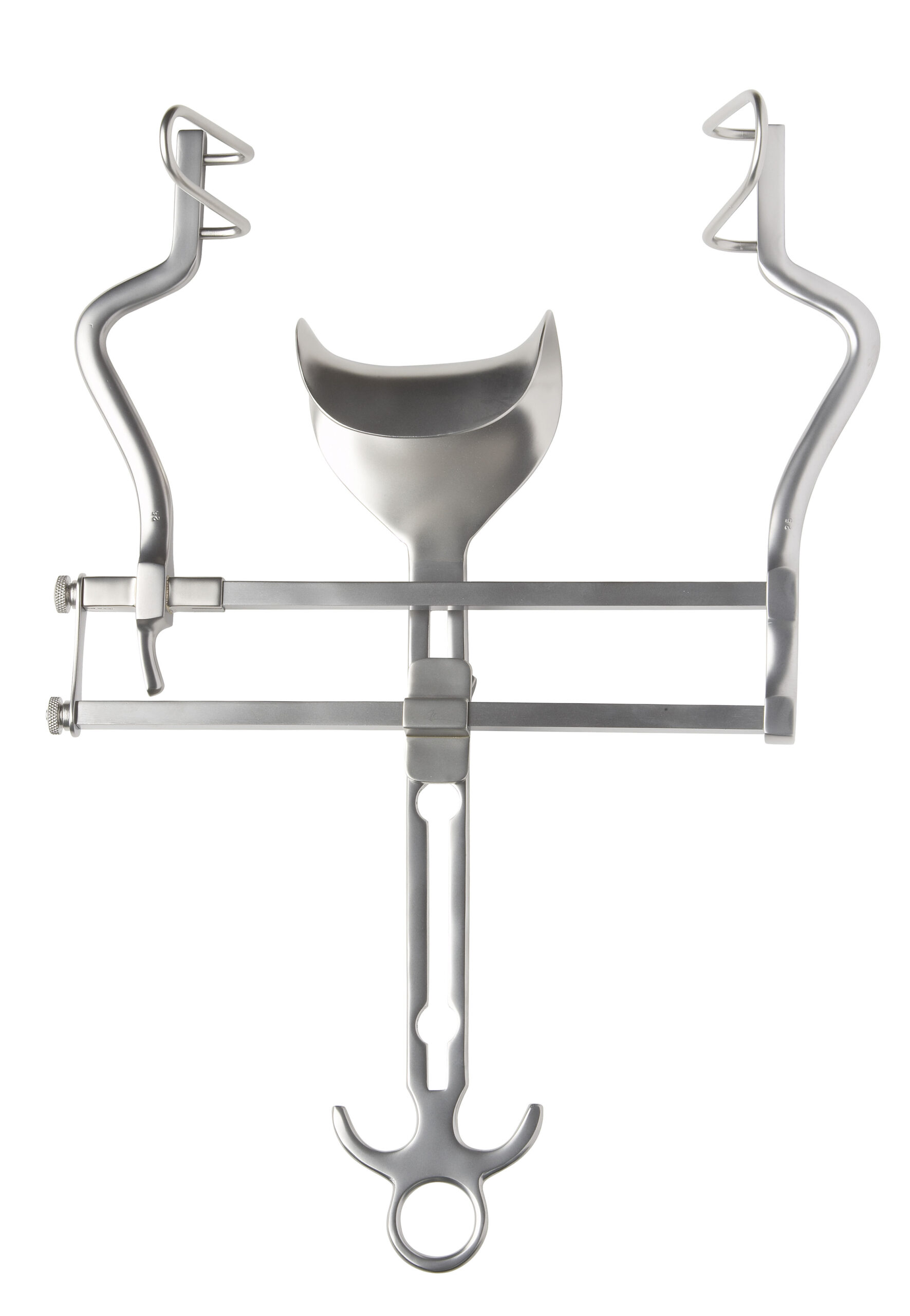 Balfour Retractor Adult with 65mm Deep Fixed Lateral Blades & 80mm Wide x 50mm Deep Centre Blade with 180mm Spread Width - Bolton Surgical
