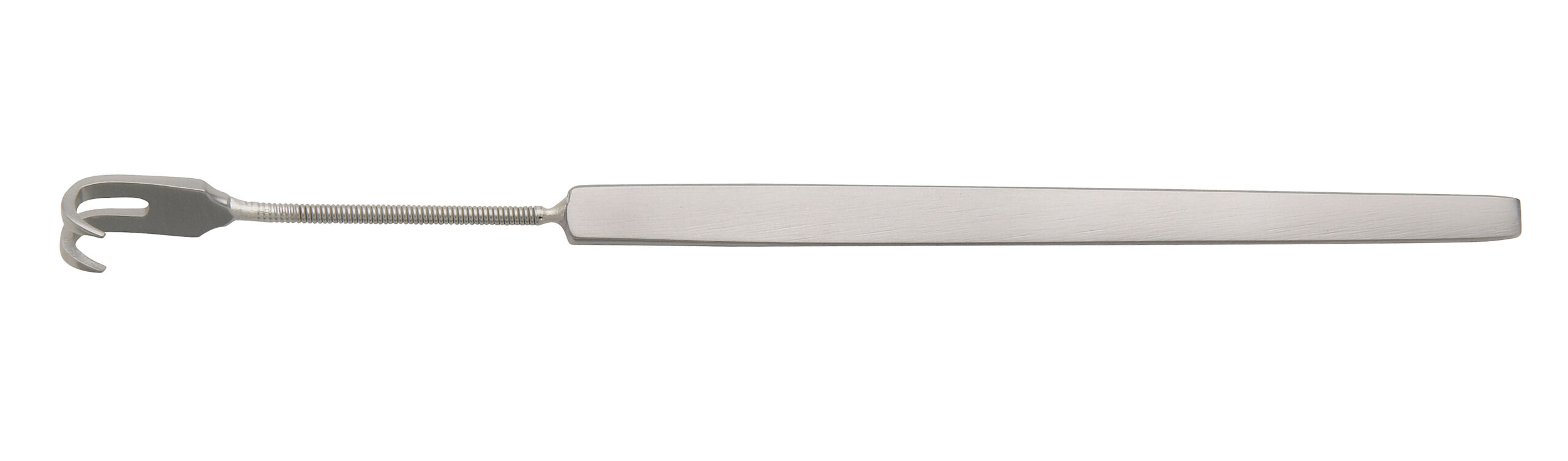 Hand Held Retractor with Flexible Spring Shaft &  2 Sharp Prongs Overall Length 160mm - Bolton Surgical
