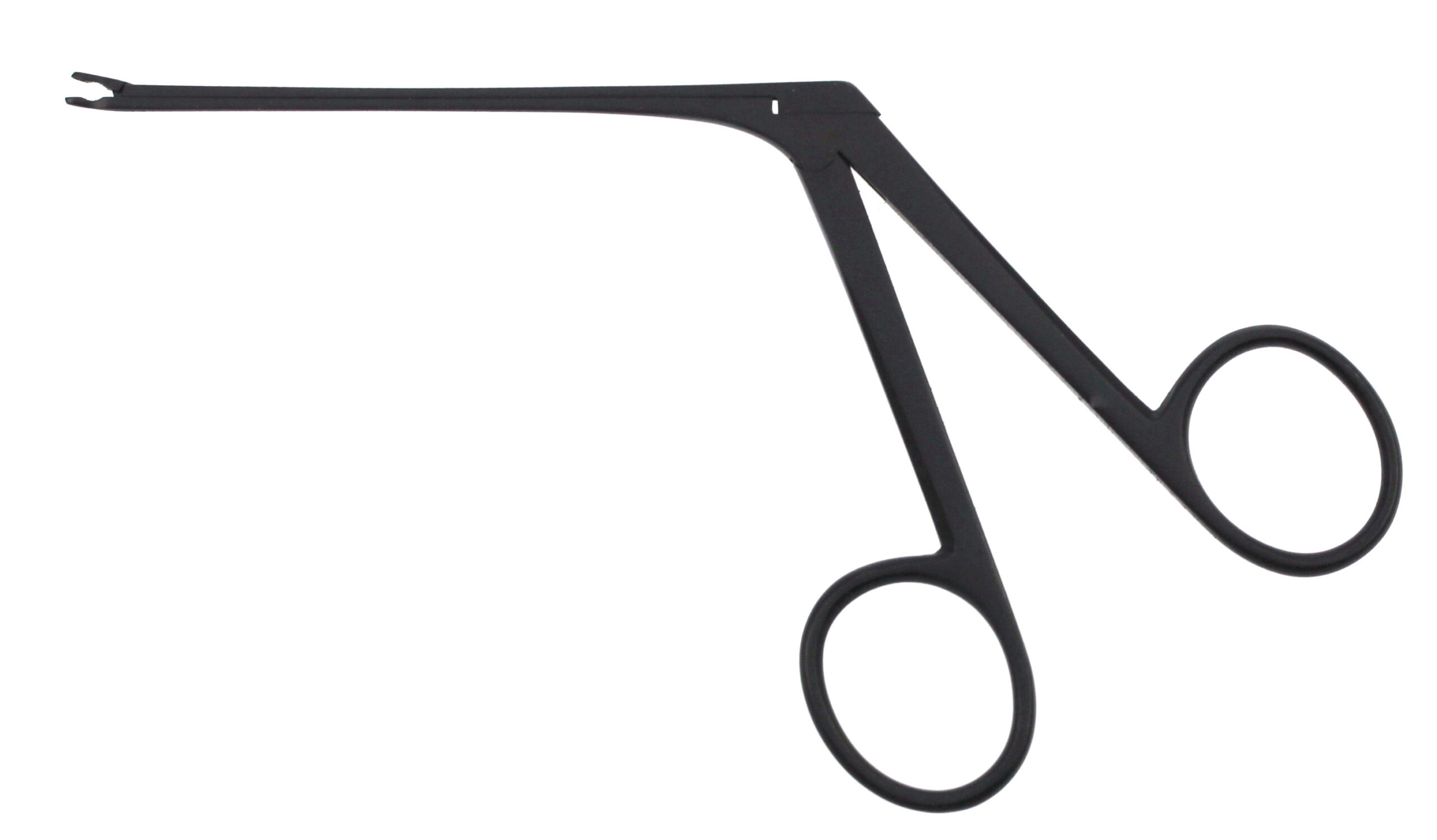 Shea Forceps Straight with Oval Cup (Black Finish) Tip to Shoulder Length 80mm - Bolton Surgical