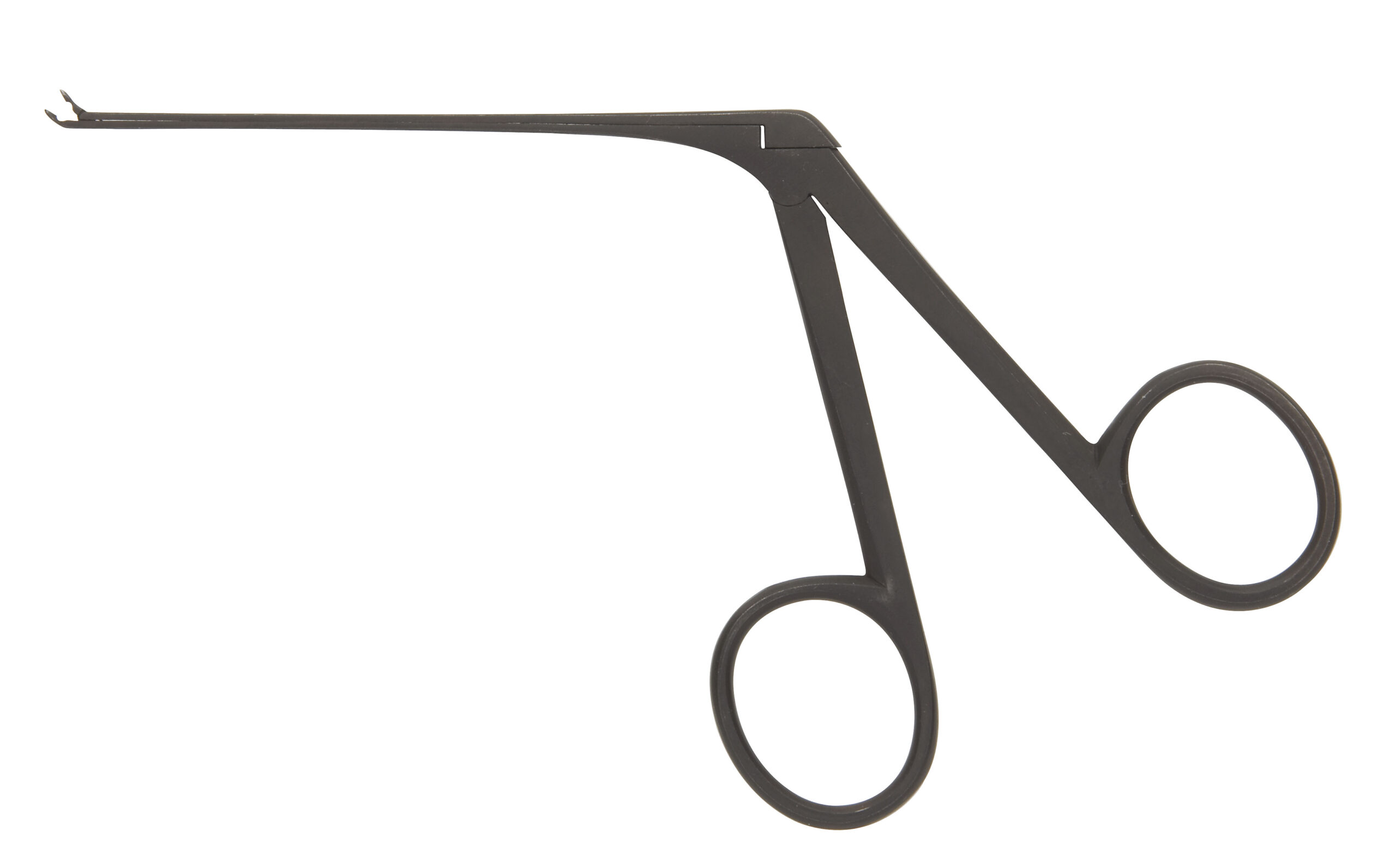 Micro Aural Forceps Curved Up Serrated Jaw 3 x 5mm Satin Finsh - Bolton Surgical