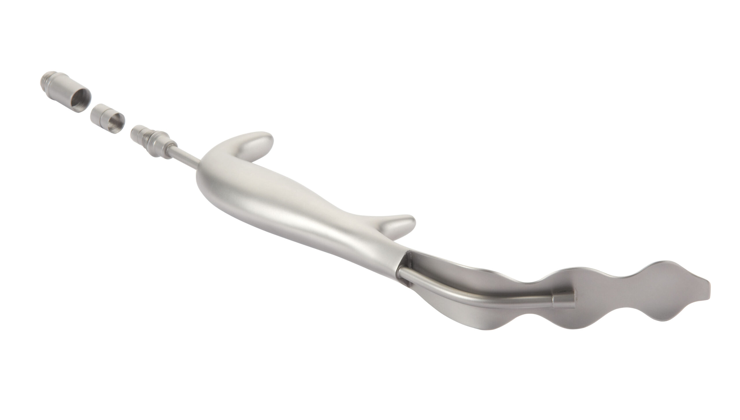 Pterygoid Oral Retractor with Fibrelight 25mm Wide Tip 230mm - Bolton Surgical