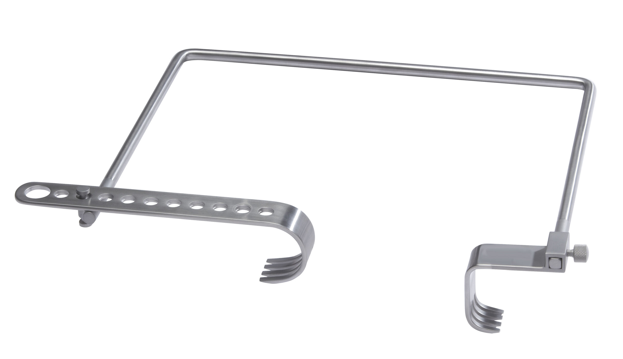 Charnley Initial Incision Retractor Set comprising of (Frame, Standard Short Blade 45mm Deep & Standard Long Blade 40mm Deep) Without Weight and Chain - Bolton Surgical