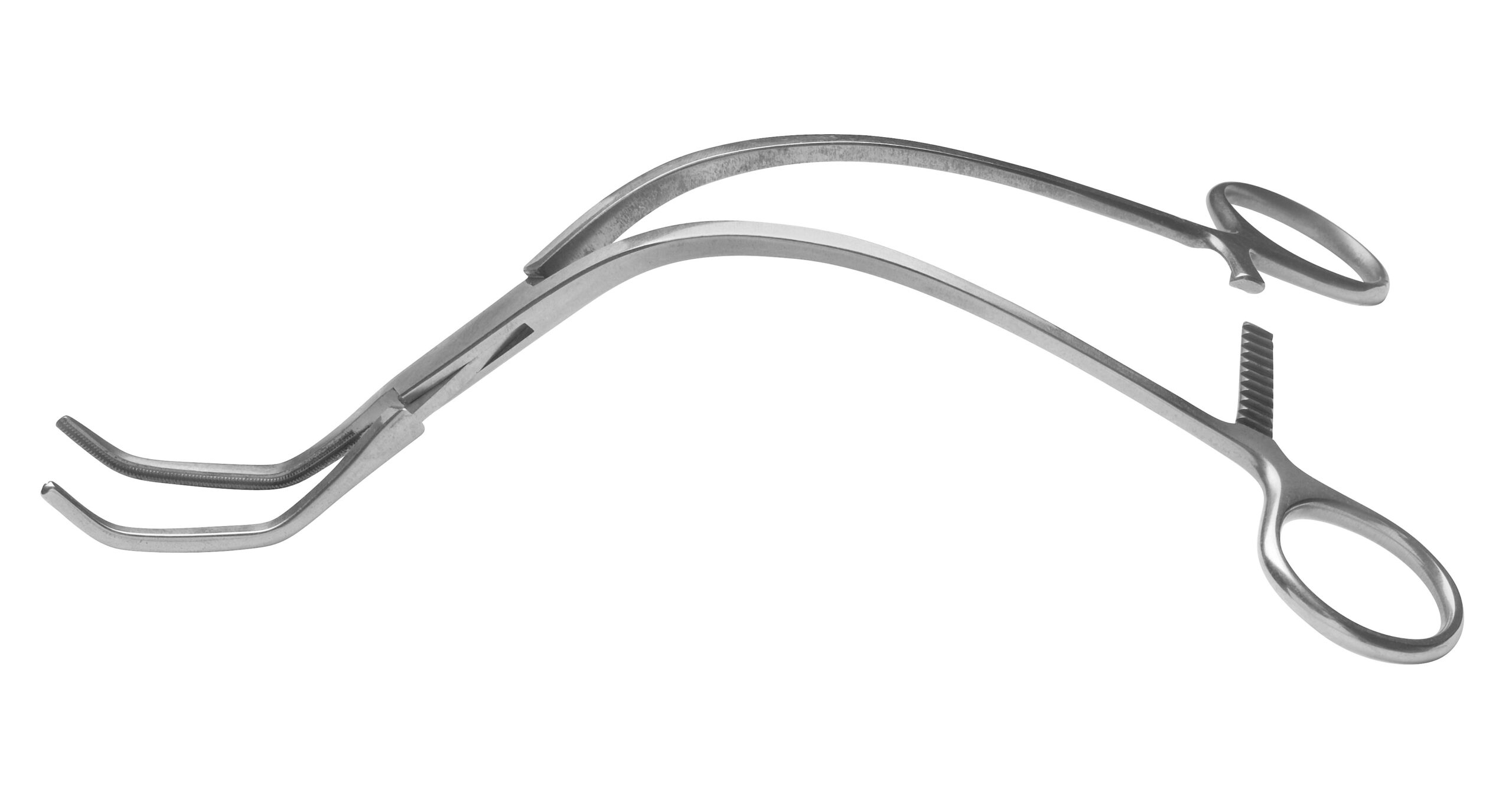 Swinney Renal Clamp Adult with 60mm 1 x 2 Debakey Atraumatic Jaw Overall Length 235mm - Bolton Surgical