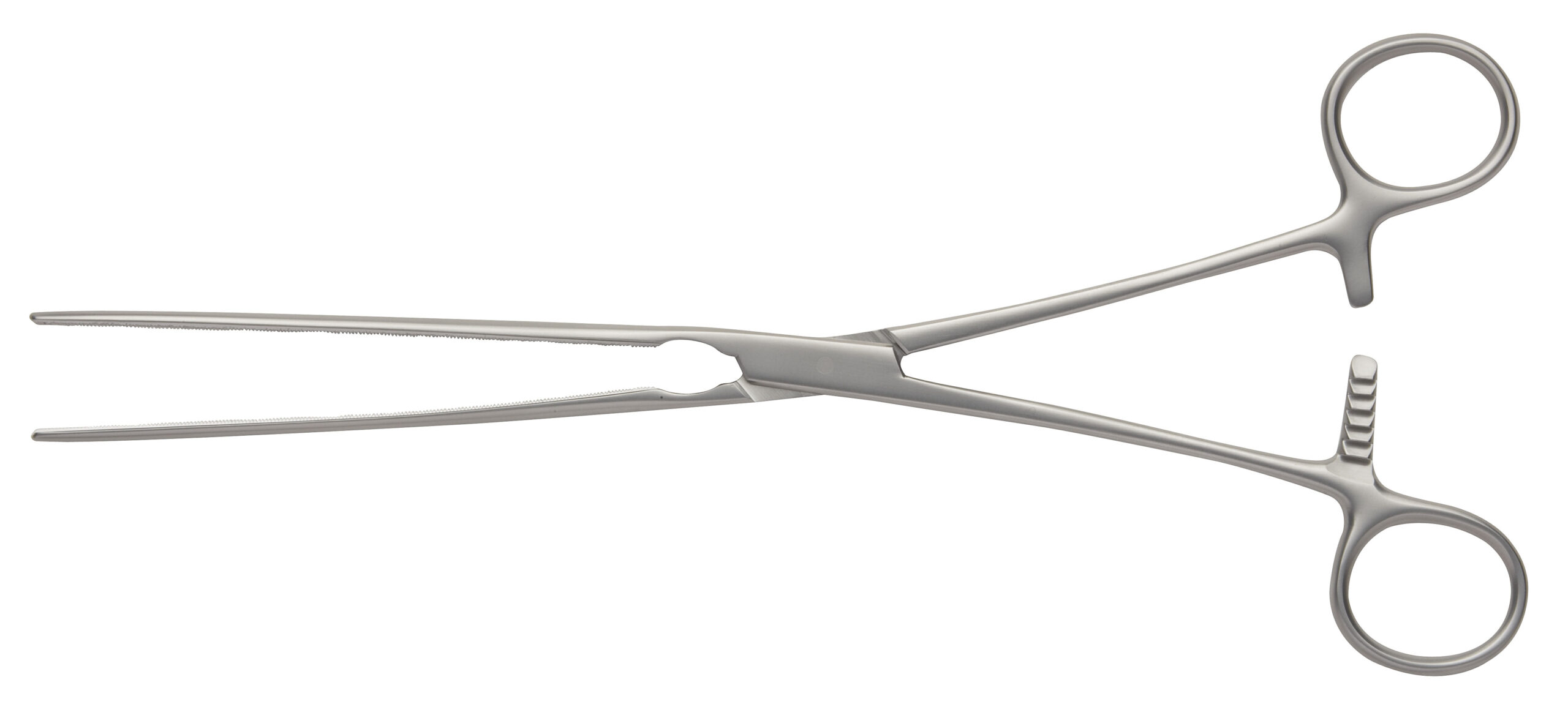 Doyen Clamp Straight with 2 x 3 Debakey Atraumatic Jaws Box Joint Overall Length 240mm - Bolton Surgical