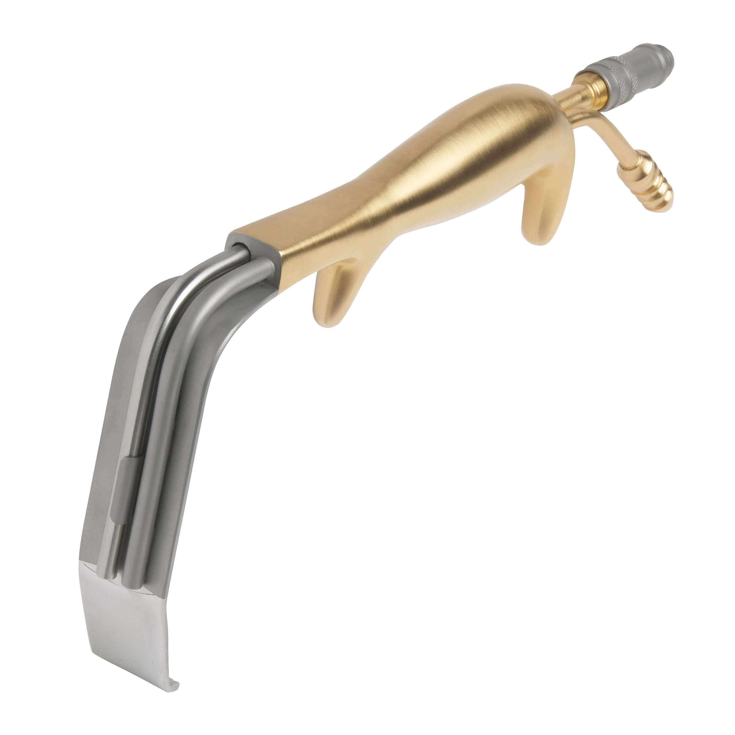 Tebbetts Retractor with Built In Fibrelight & Suction Tube 30mm x 180mm Smooth Blade - Bolton Surgical