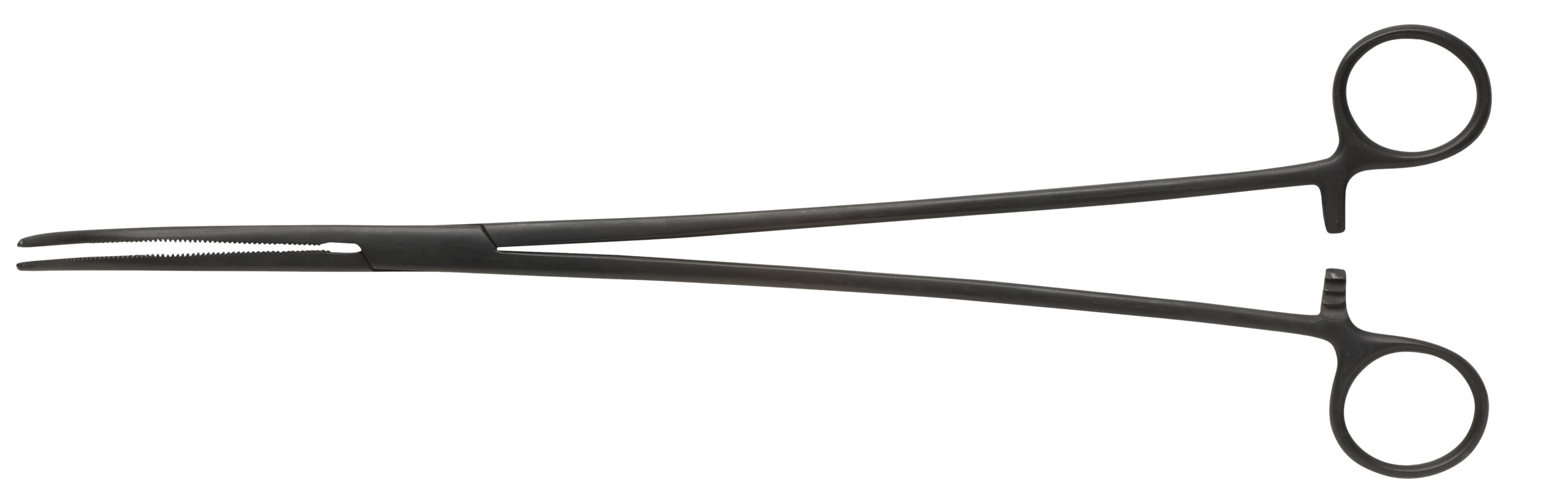 Roberts Artery Forcep Curved with Box Joint and Fully Serrated Jaws Black Finish - Bolton Surgical