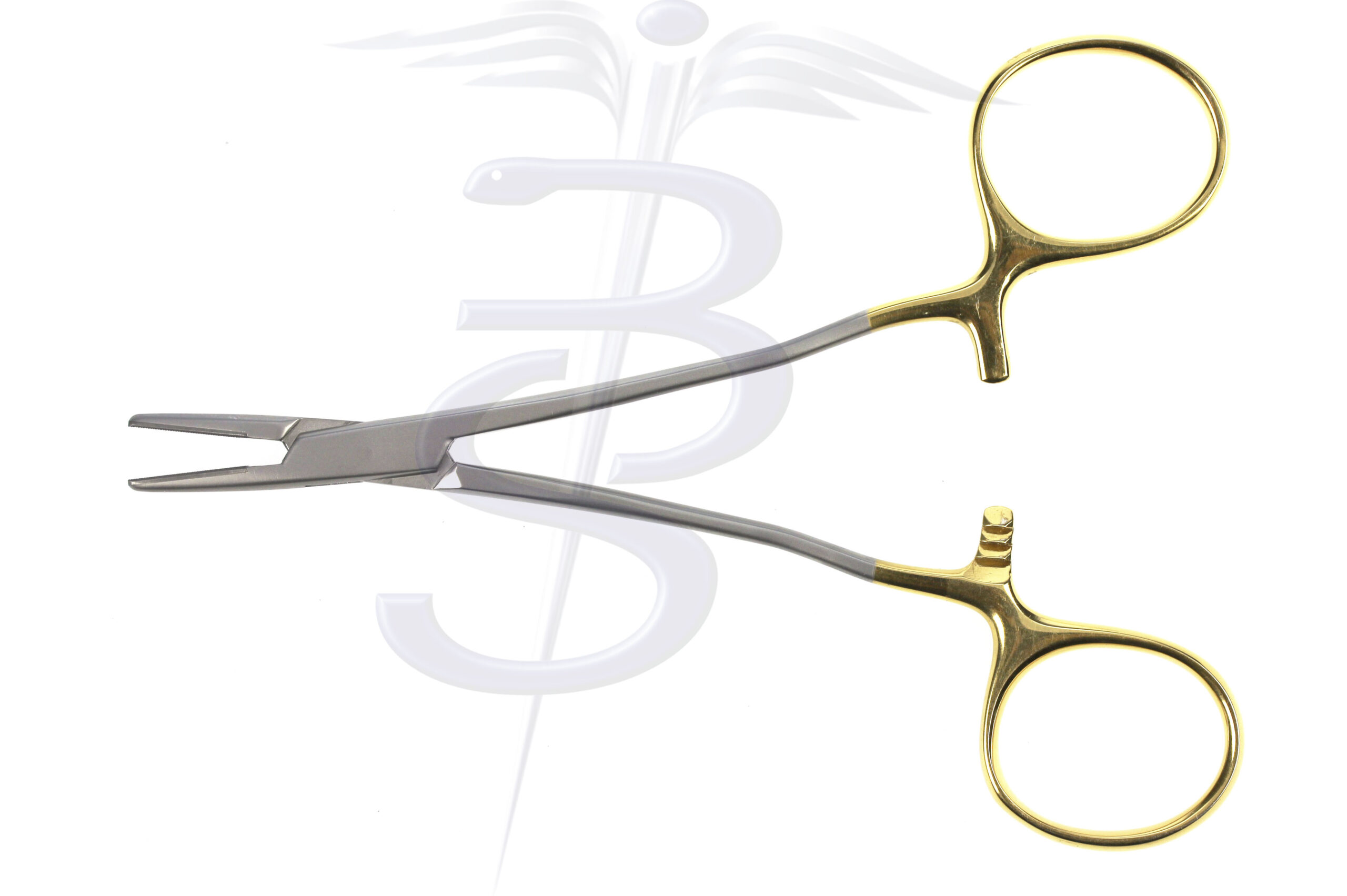 Fry Needle Holder with Tungsten Carbide Jaws (Serration Pitch 0.4mm for Suture Size 3/0 to 6/0) Overall Length 125mm - Bolton Surgical
