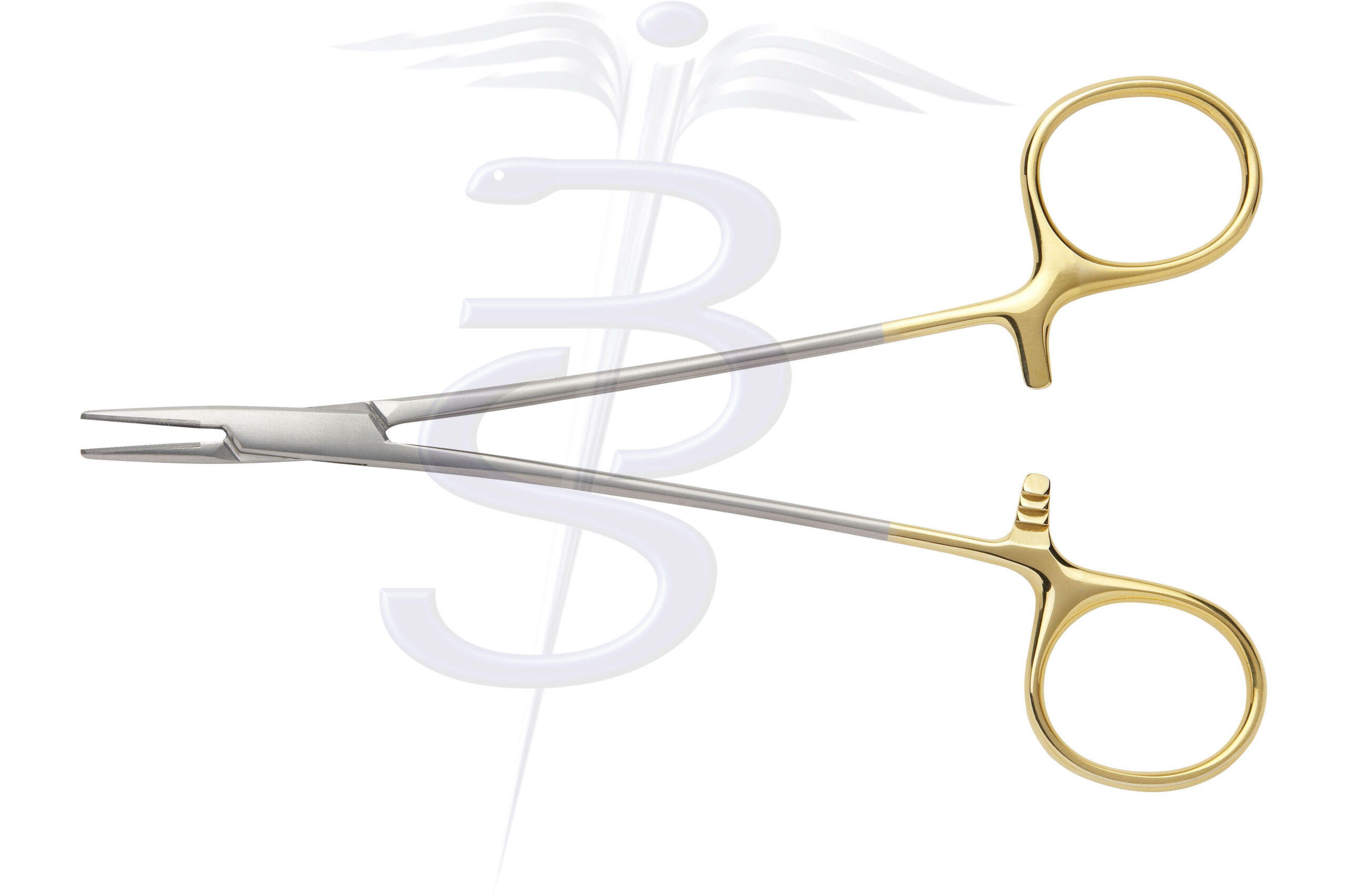 Lawrence Needle Holder with Tungsten Carbide Inserts (Serration Pitch 0.4mm for Suture Size 3/0 to 6/0) Overall Length 150mm - Bolton Surgical