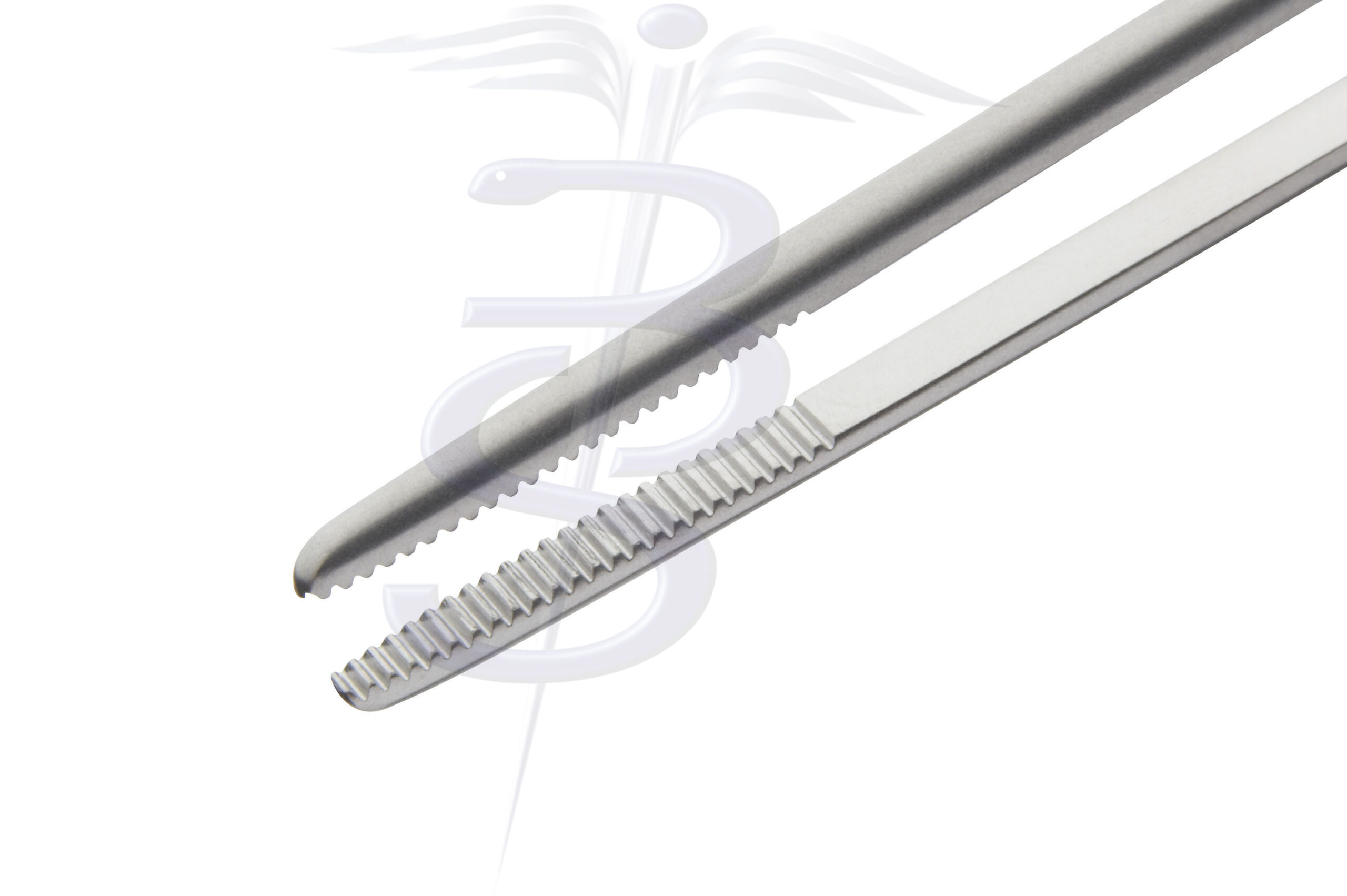 Wilde Aural Dressing Forceps Angled Serrated Jaws Overall Length 130mm - Bolton Surgical