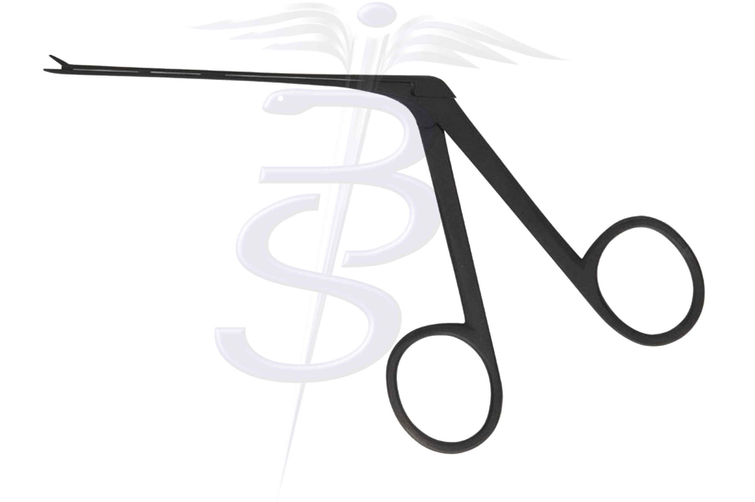 Beale Aural Forceps Black Finish Extra Fine 4mm x 2.5mm Triangular Jaws Overall Length 150mm - Bolton Surgical