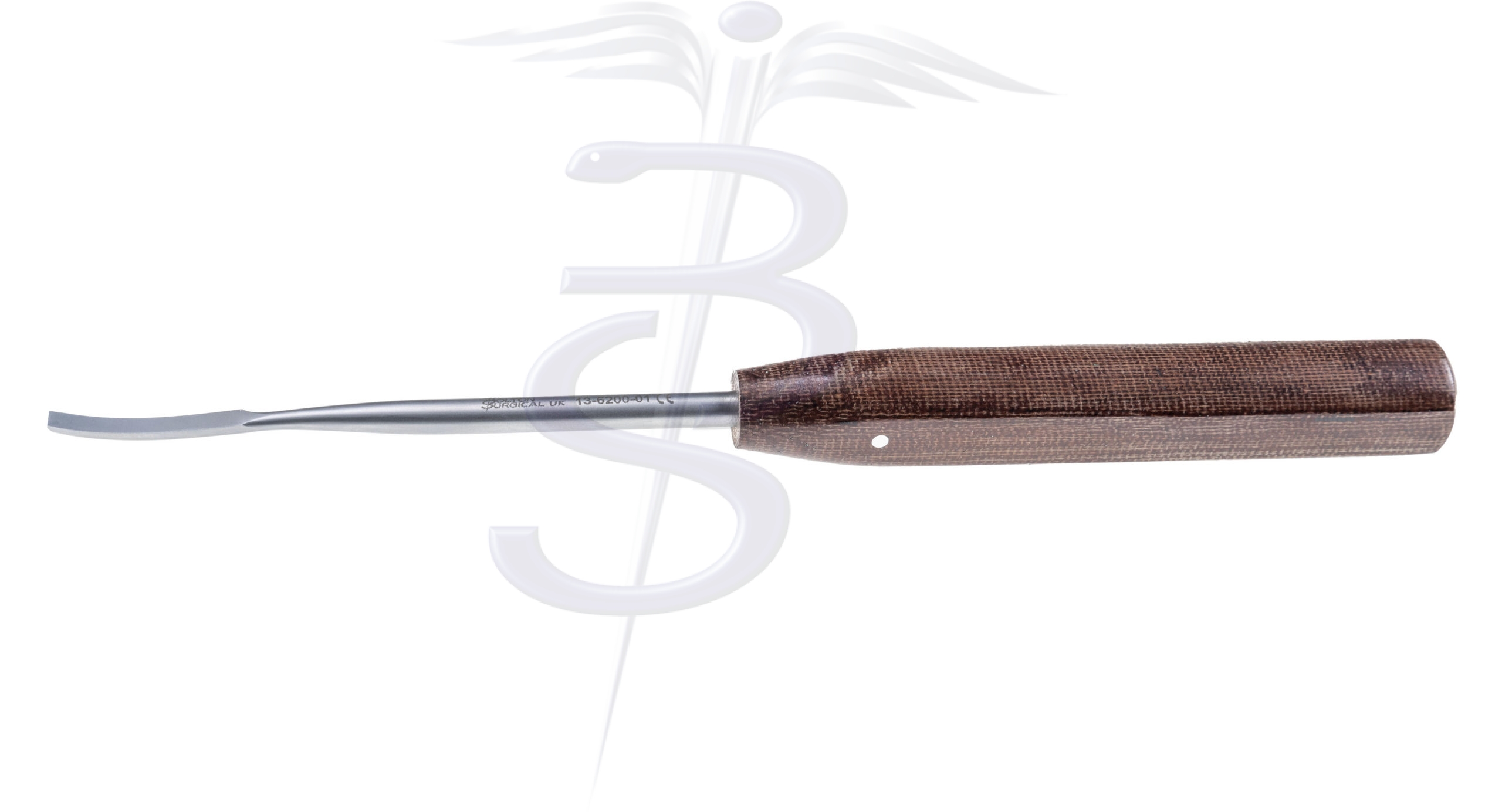 Periosteal Elevator Straight Edge with Tufnol Handle Overall Length 180mm - Bolton Surgical