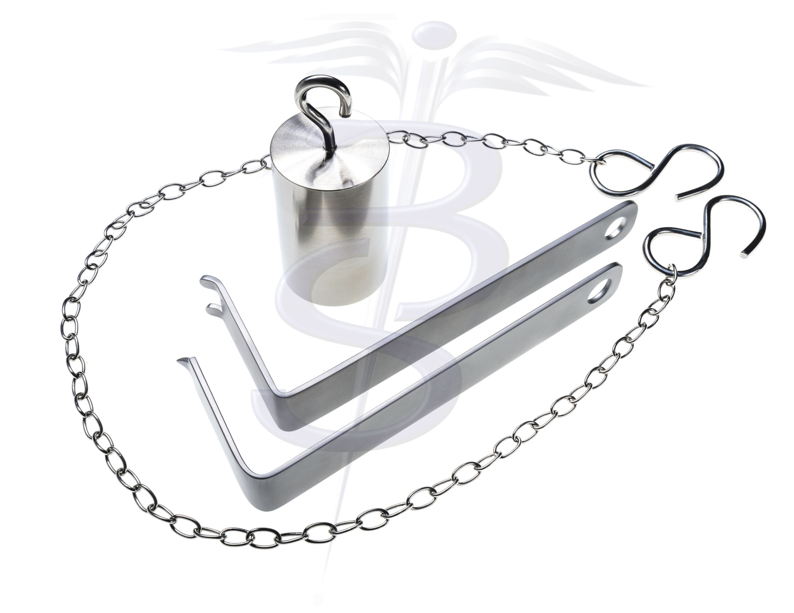 Charnley Speins (Laminectomy) Retractor Comprising 2 Blades Weight & Chain - Bolton Surgical