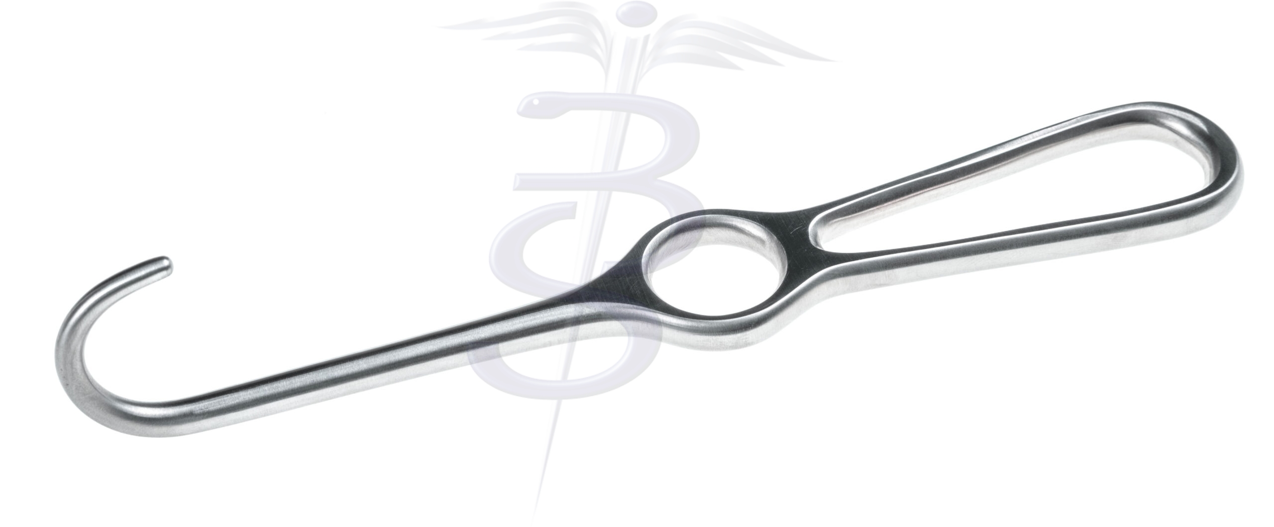 Kocher Bone Hook Blunt with Ring Handle Overall Length 200mm - Bolton Surgical