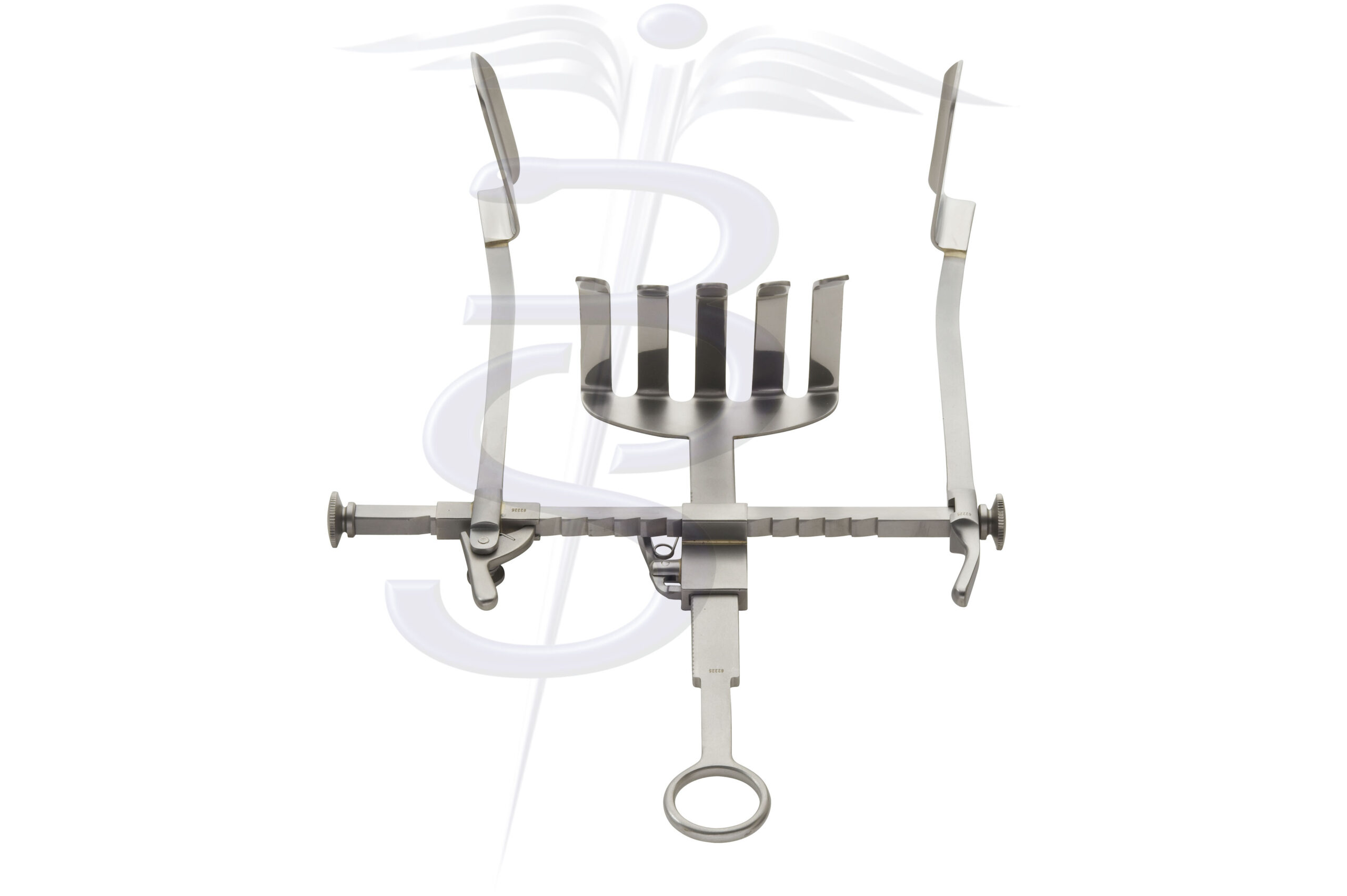 Naunton Morgan Self Retaining Retractor Set with 220mm Spread (Consisting of Centre Blade 75mm Deep x 90mm Wide & 2 Fixed Side Blades 65mm Deep x 35mm Wide) - Bolton Surgical