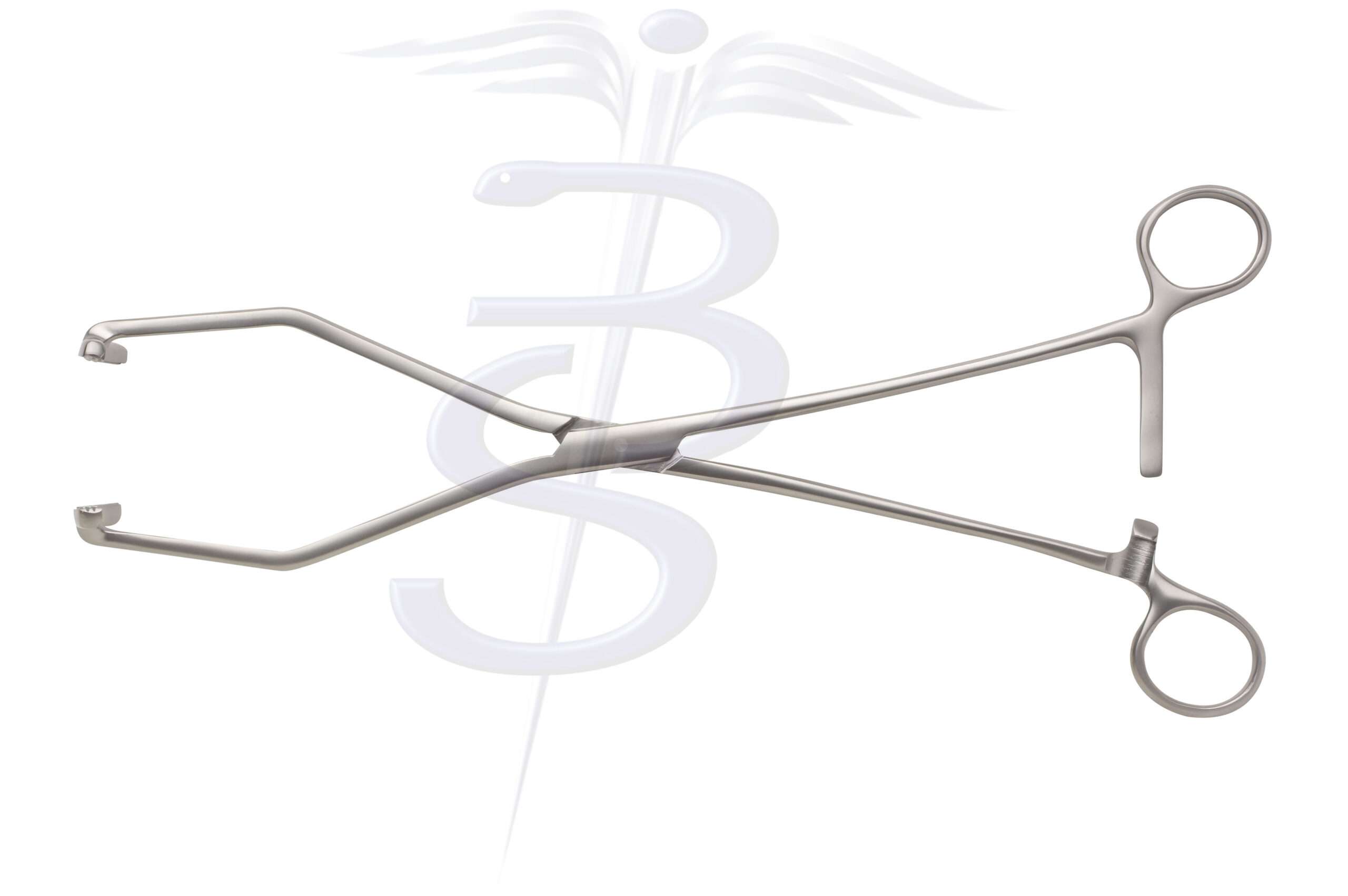 Low Resection Rectal Stump Clamp with 70mm 1 x 2 Debakey Atraumatic Jaw Overall Length 300mm - Bolton Surgical