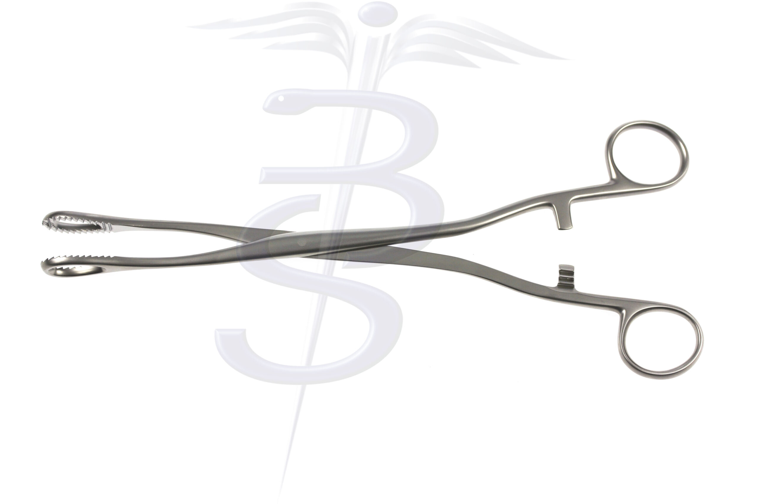 Heywood Smith Ovum Forceps Round Heavy Serrated 17mm Diameter Jaw 250mm - Bolton Surgical