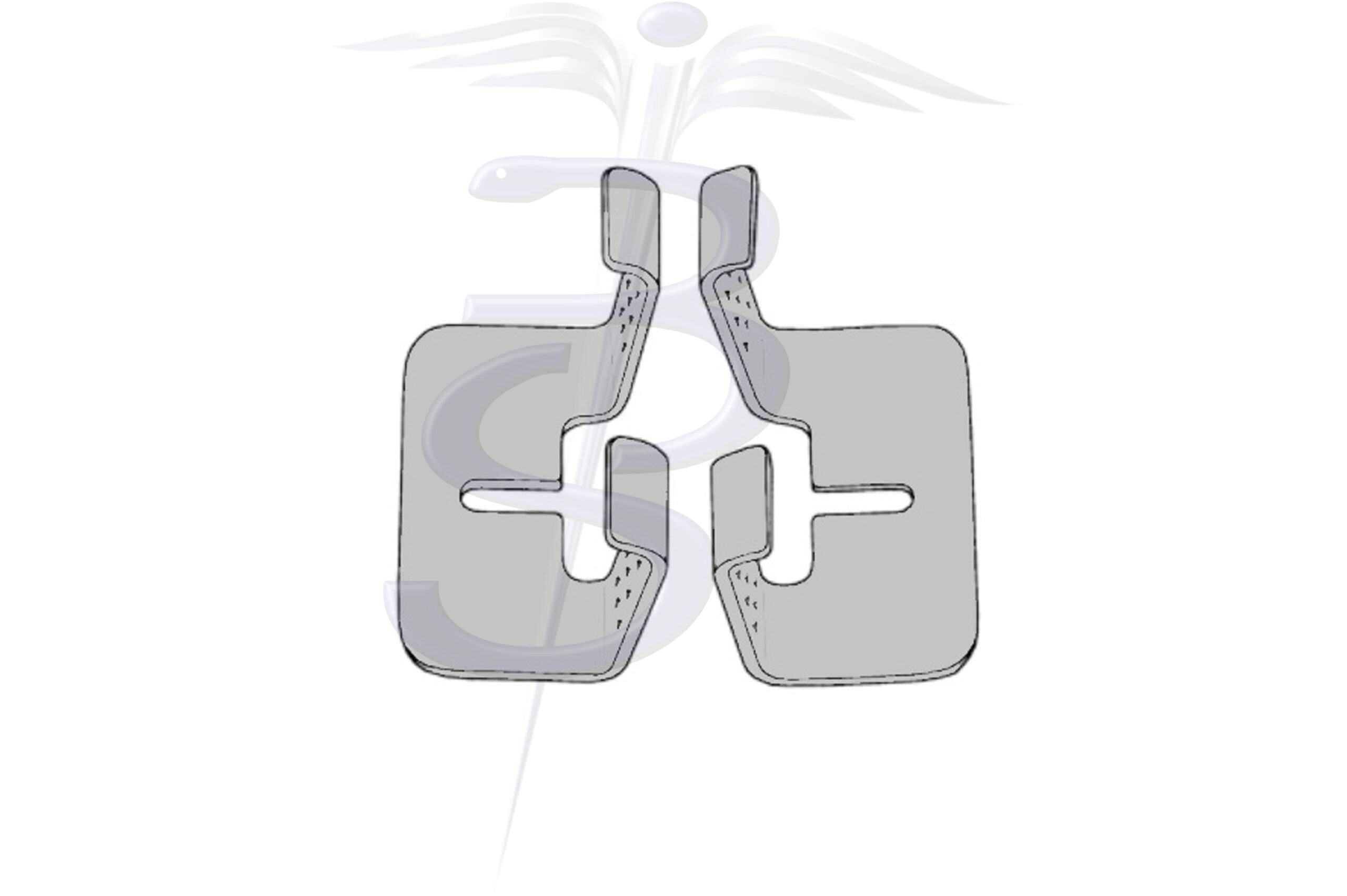 Sellors Rib Spreader Harefield Scapula Blade Only 75mm x 70mm - Bolton Surgical