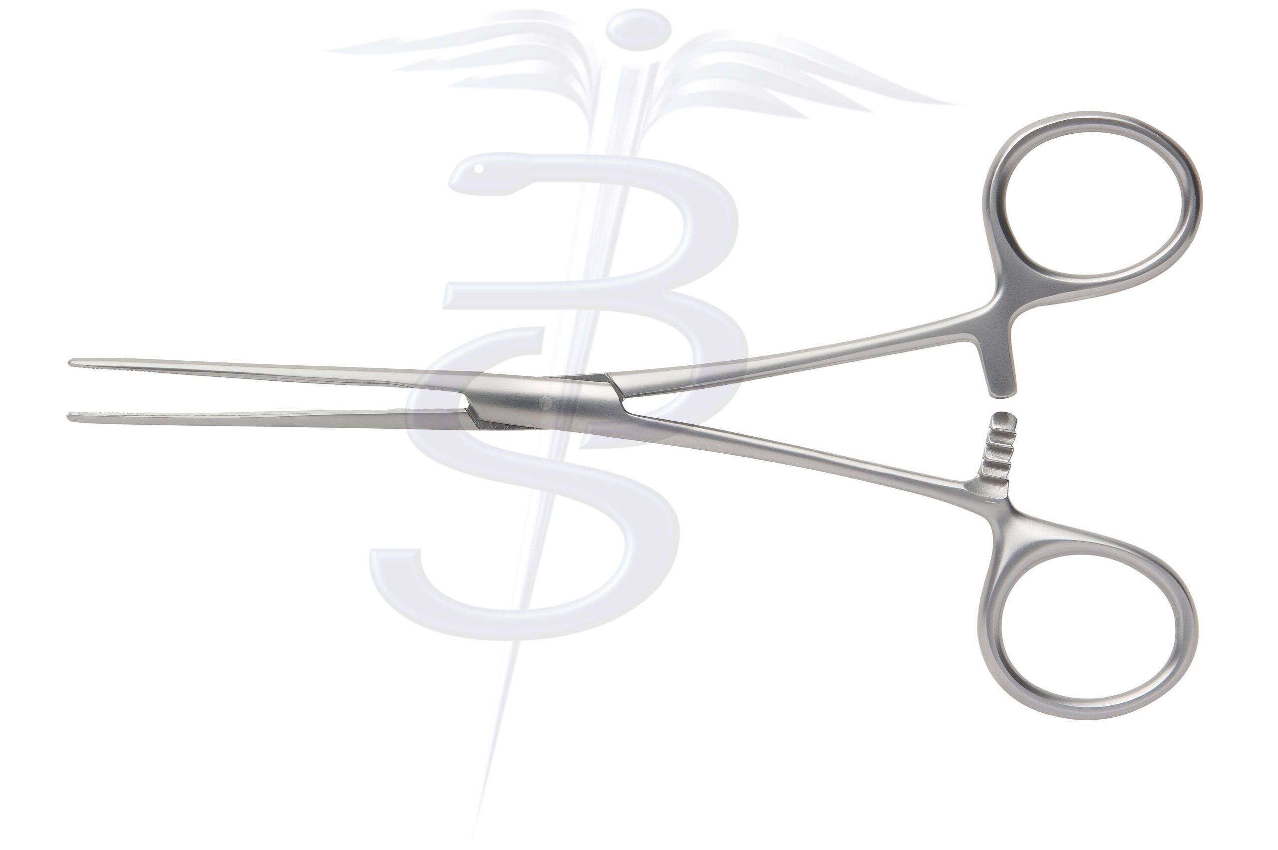 Seton Pringle Clamp Straight With Longitudinal Serrations Overall Length 165mm - Bolton Surgical