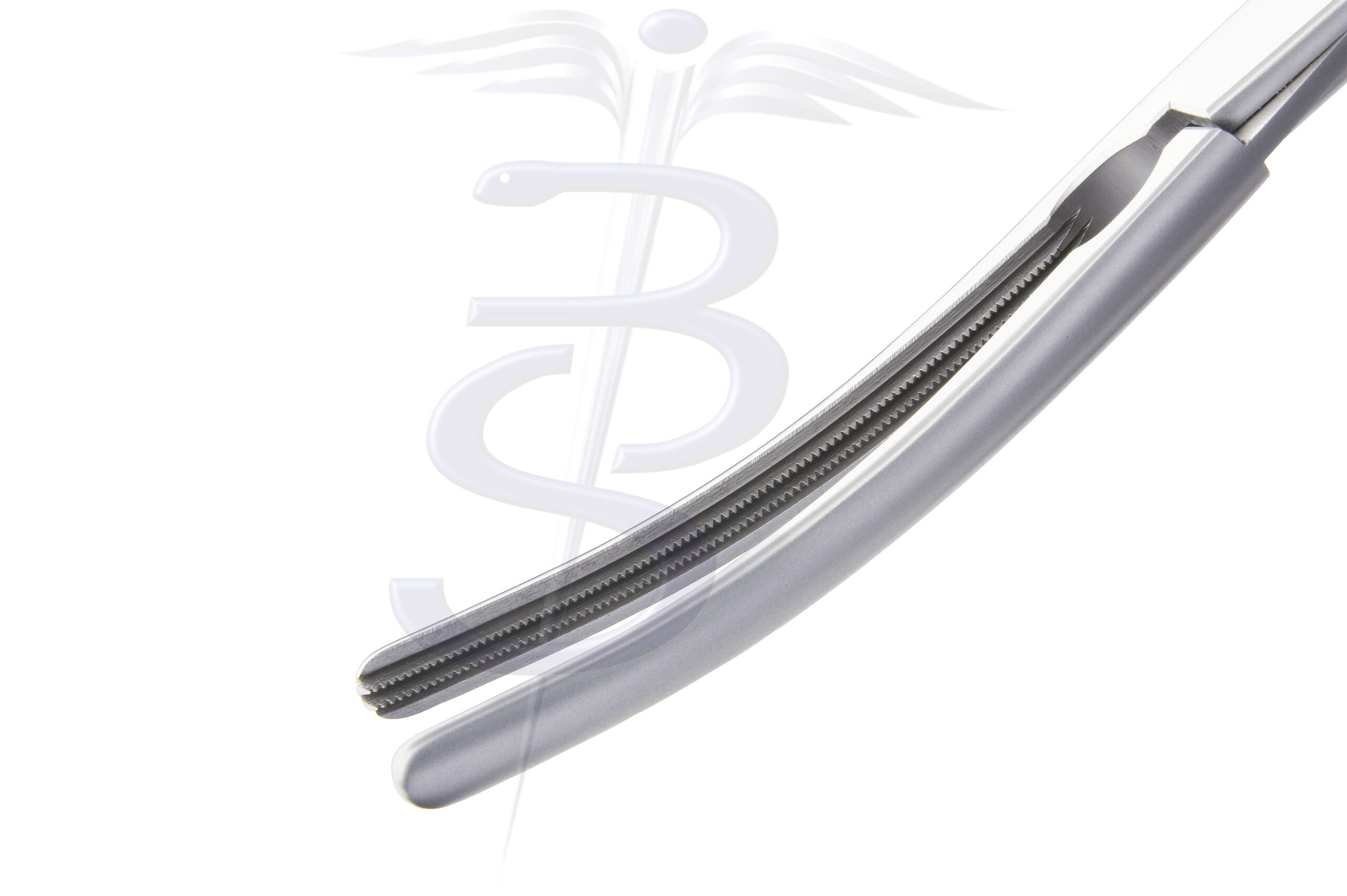 Doyen Clamp Curved 2 x 3 Debakey Atraumatic Jaws Overall Length 170mm - Bolton Surgical