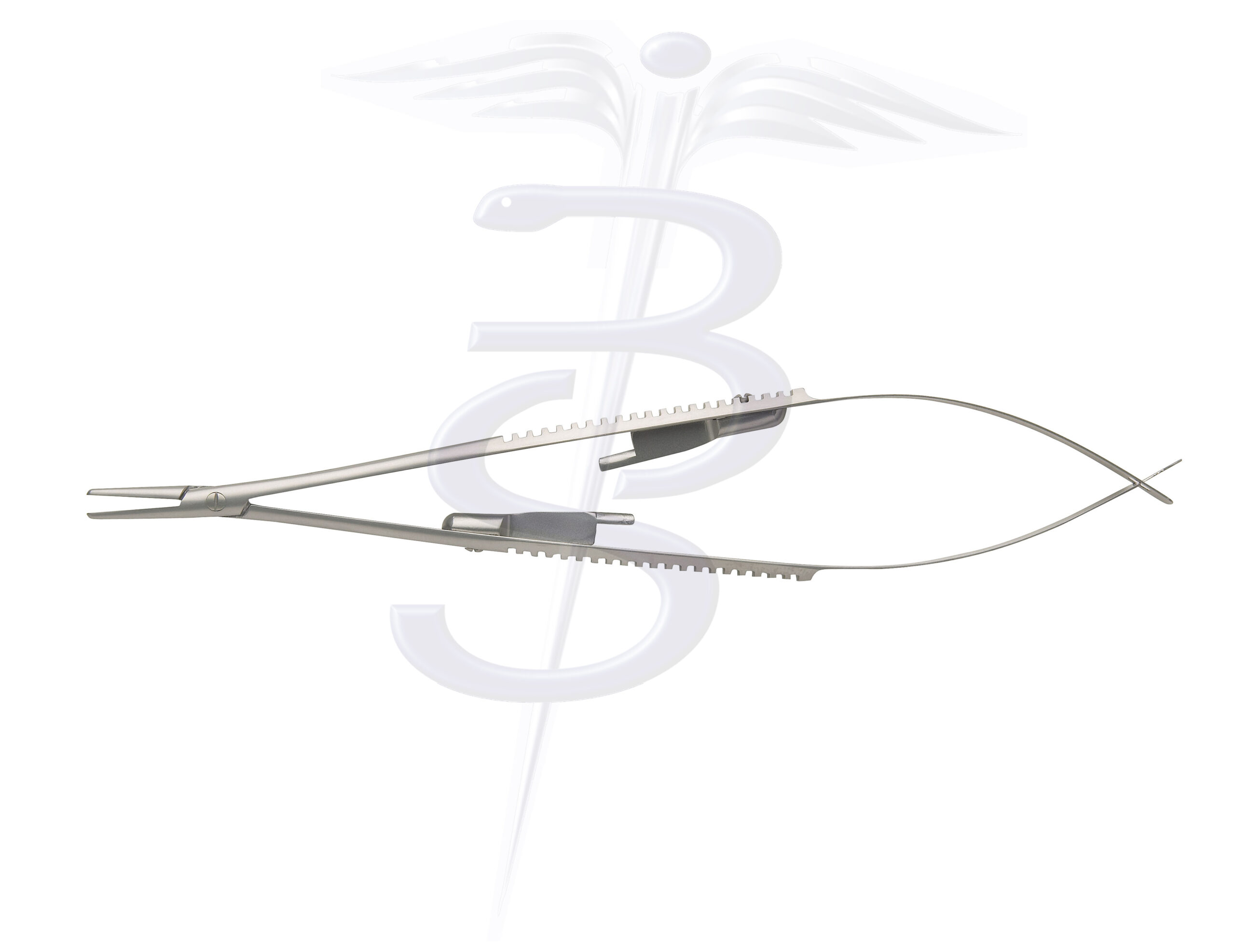 Castroviejo Needle Holder Straight Smooth Jaw Spring Action with Catch - Bolton Surgical