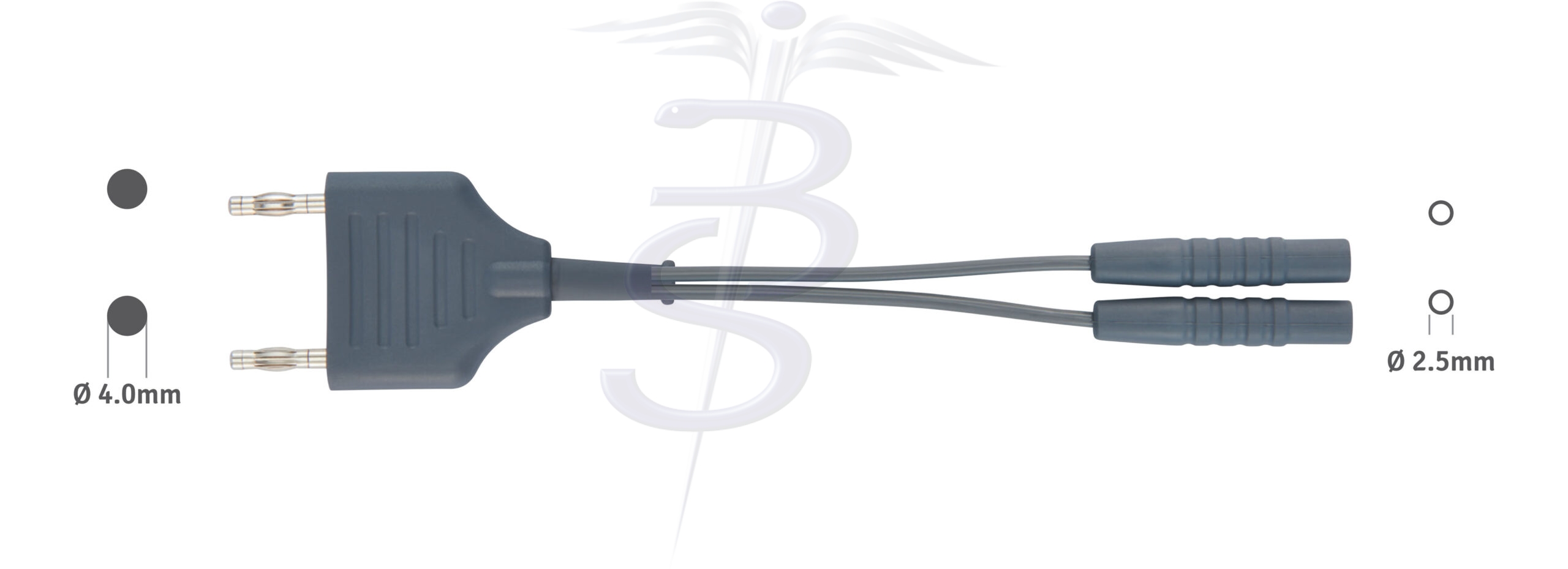 Cable Bolton-230 Bipolar 4.0mm Twin Pin Valleylab Generator Connector to fit Ethicon Powerstar™ Scissors 5 Metres - Bolton Surgical