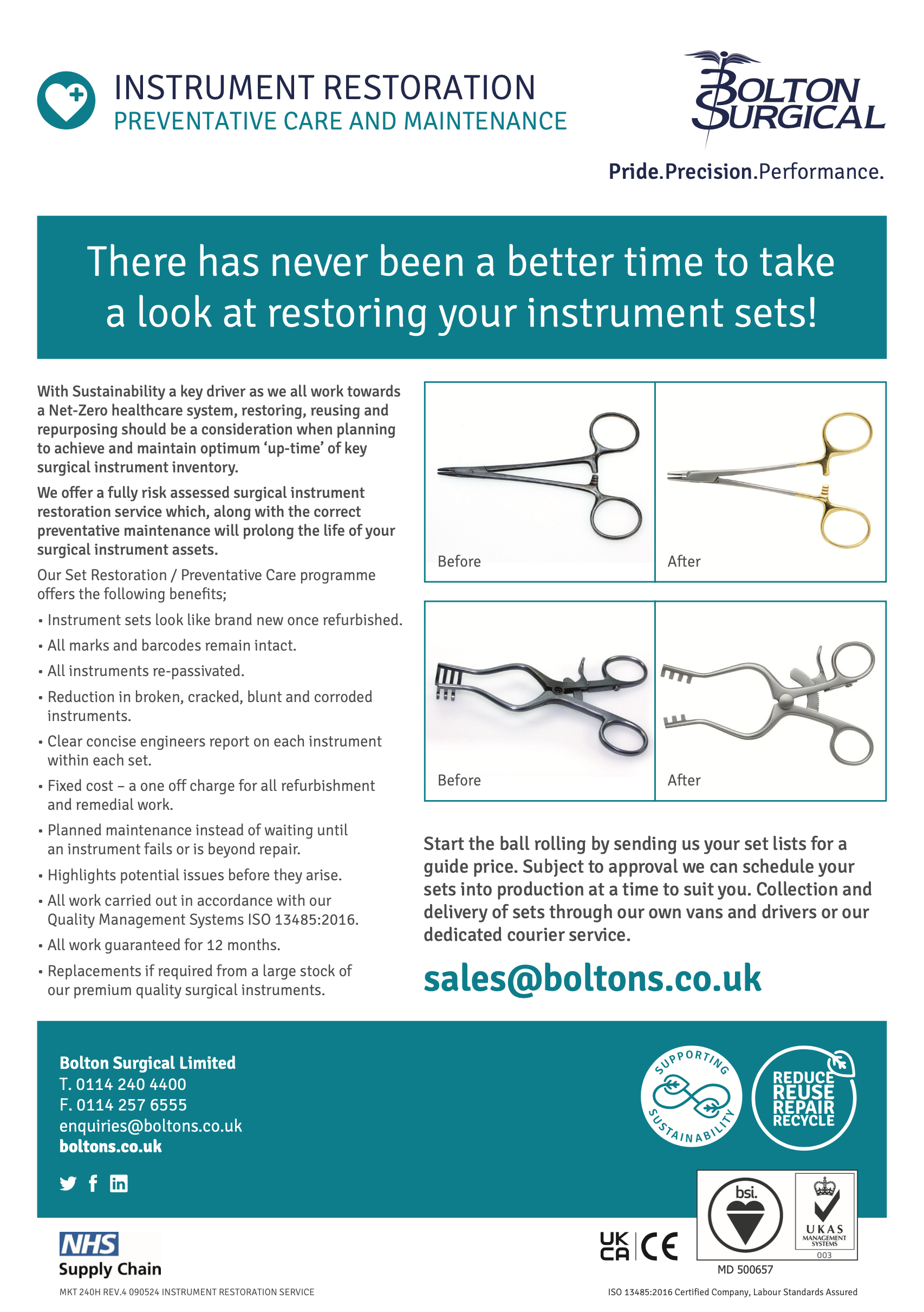 Surgical Instrument Restoration - Bolton Surgical
