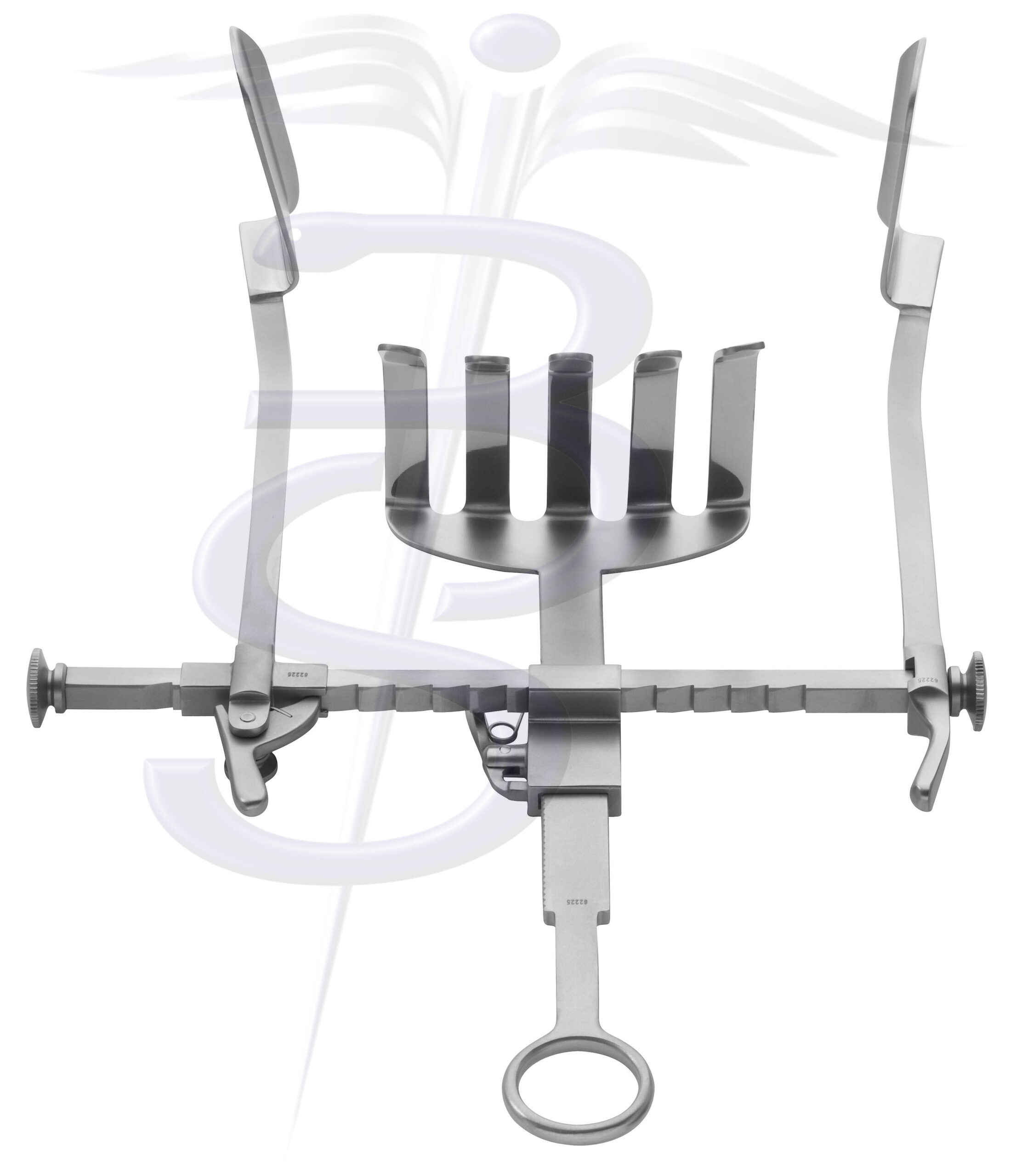 Naunton Morgan Self Retaining Retractor Set with 220mm Spread (Consisting of Centre Blade 75mm Deep x 90mm Wide & 2 Fixed Side Blades 65mm Deep x 35mm Wide) - Bolton Surgical