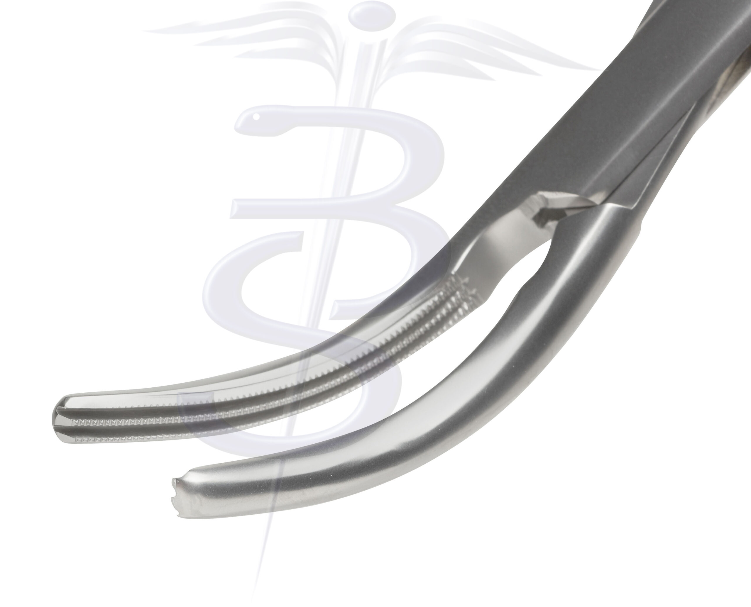 Seedhouse Clamp 2nd Curve with 2 x 3 Debakey Atraumatic Jaw Overall Length 300mm - Bolton Surgical