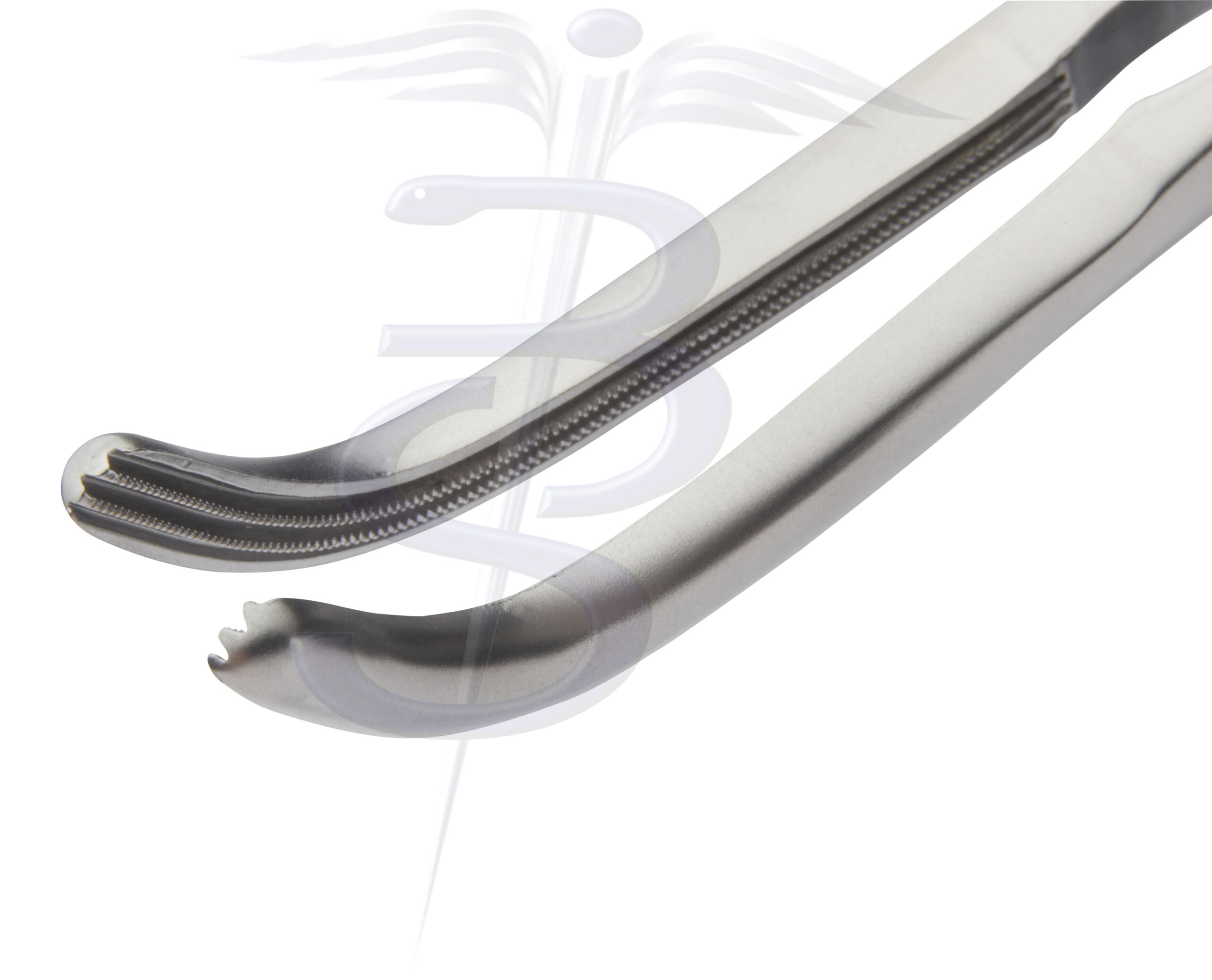 Seedhouse Clamp 3rd Curve with 2 x 3 Debakey Atraumatic Jaw Overall Length 300mm - Bolton Surgical