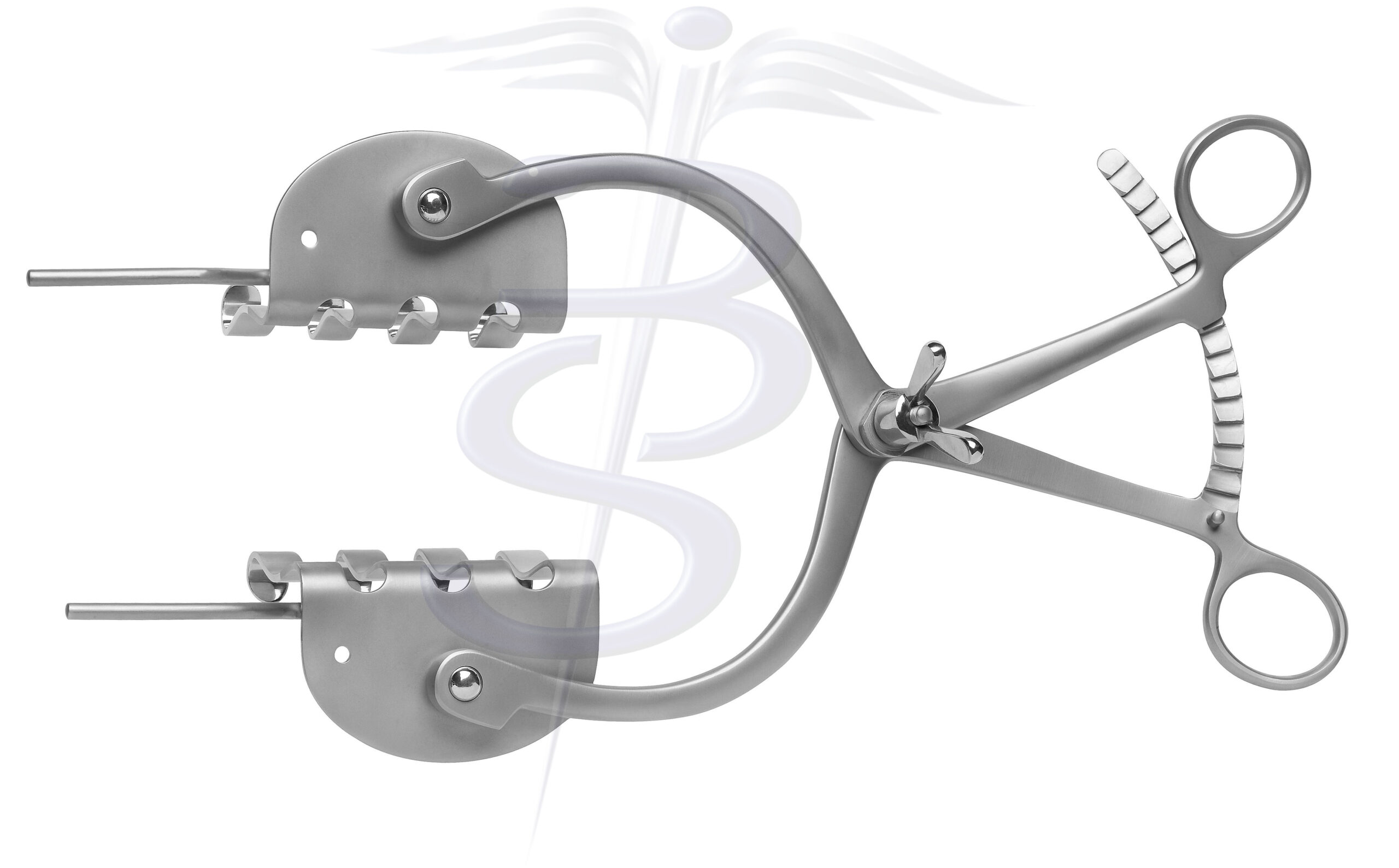 St Marks Perineal Retractor with Swivel Blades 70mm Wide x 50mm Deep Overall Length 200mm - Bolton Surgical