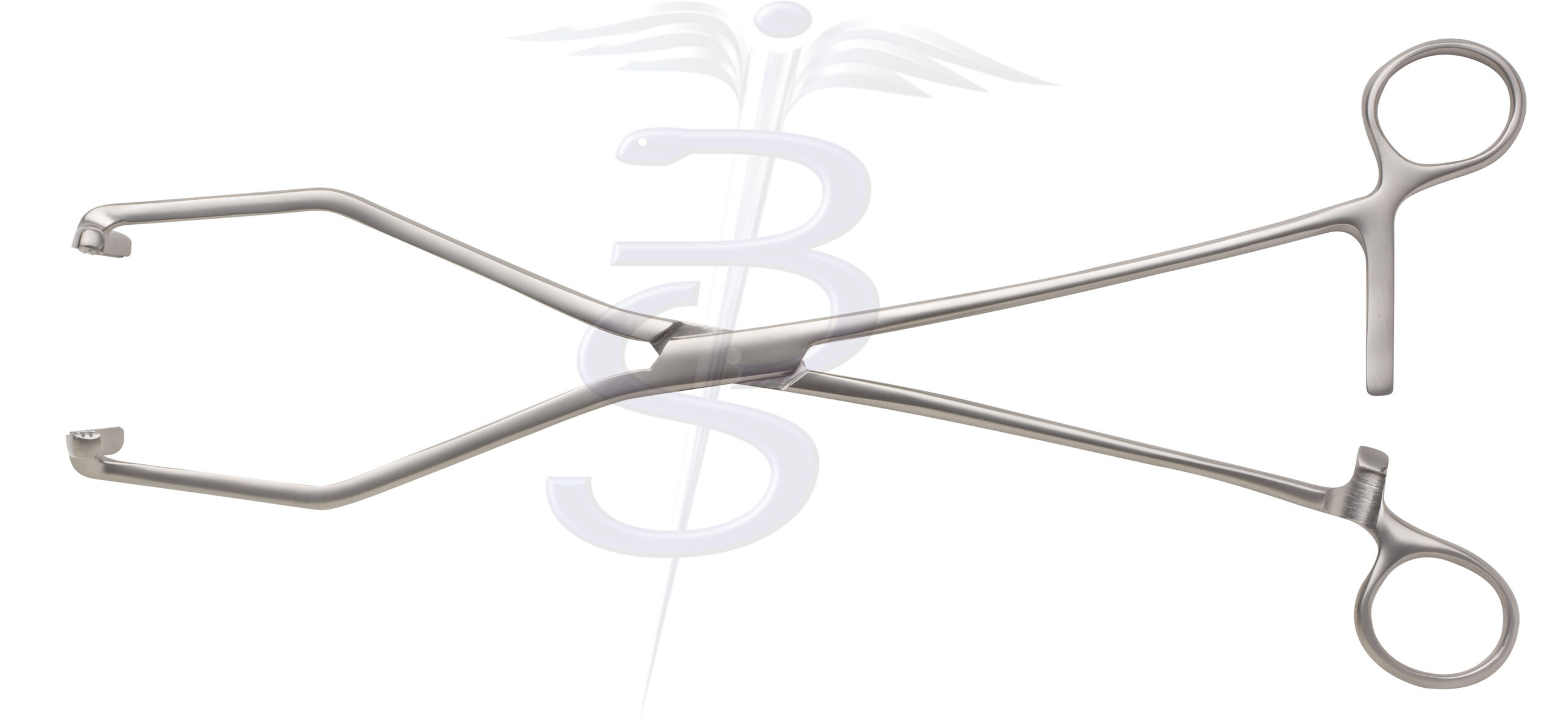 Low Resection Rectal Stump Clamp with 70mm 1 x 2 Debakey Atraumatic Jaw Overall Length 300mm - Bolton Surgical