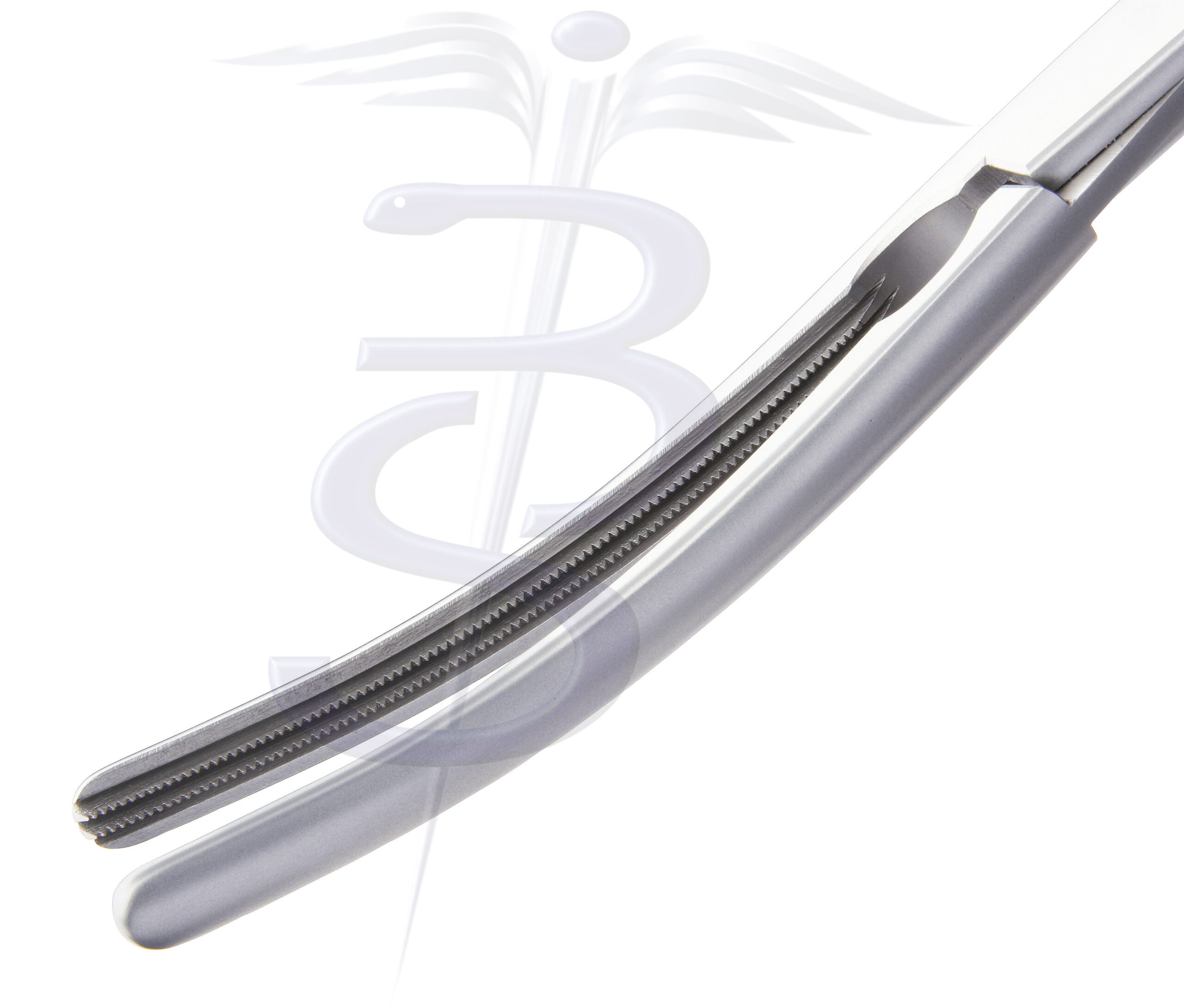 Doyen Clamp Curved 2 x 3 Debakey Atraumatic Jaws Overall Length 170mm - Bolton Surgical