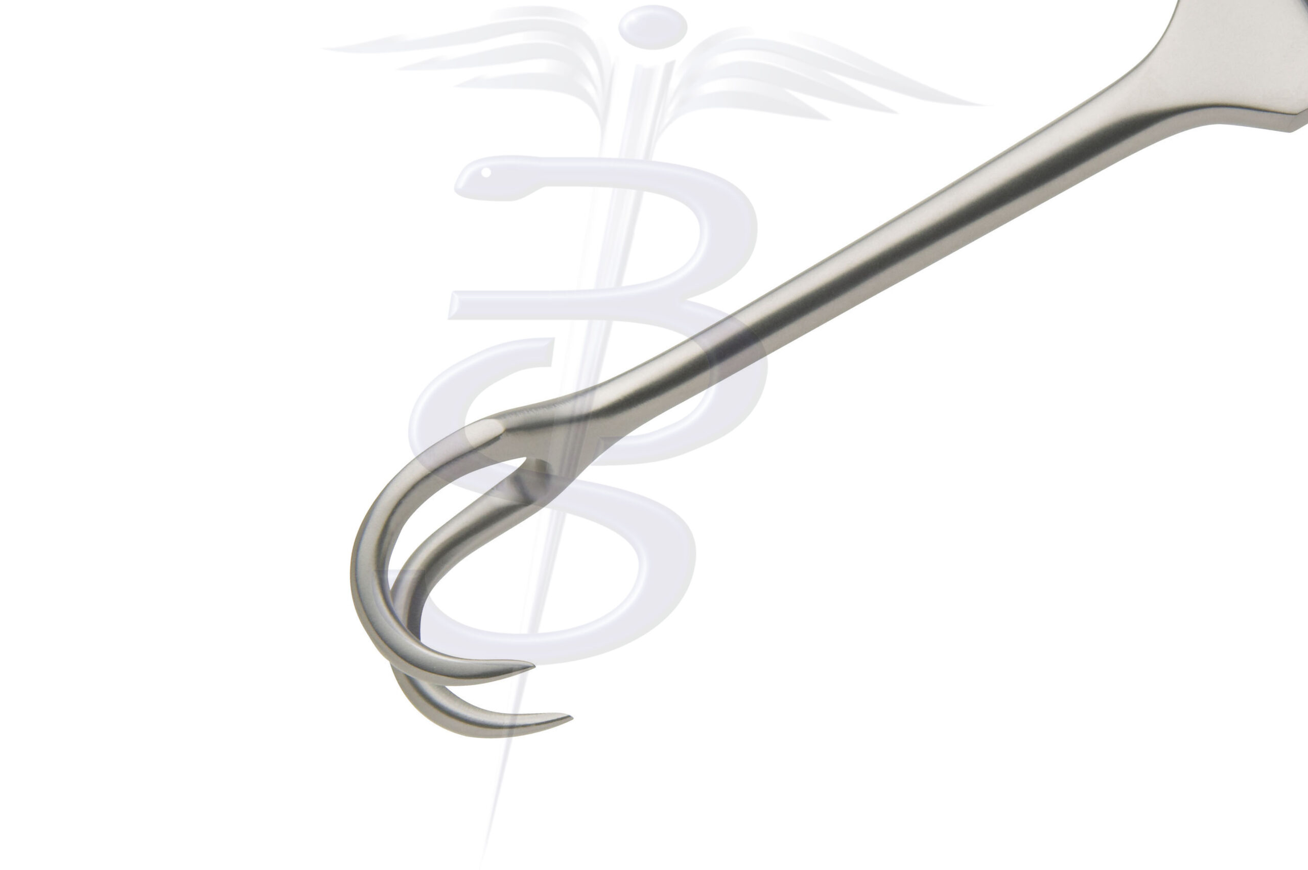 Tracheal Hook Double with Sharp Tips 150mm - Bolton Surgical