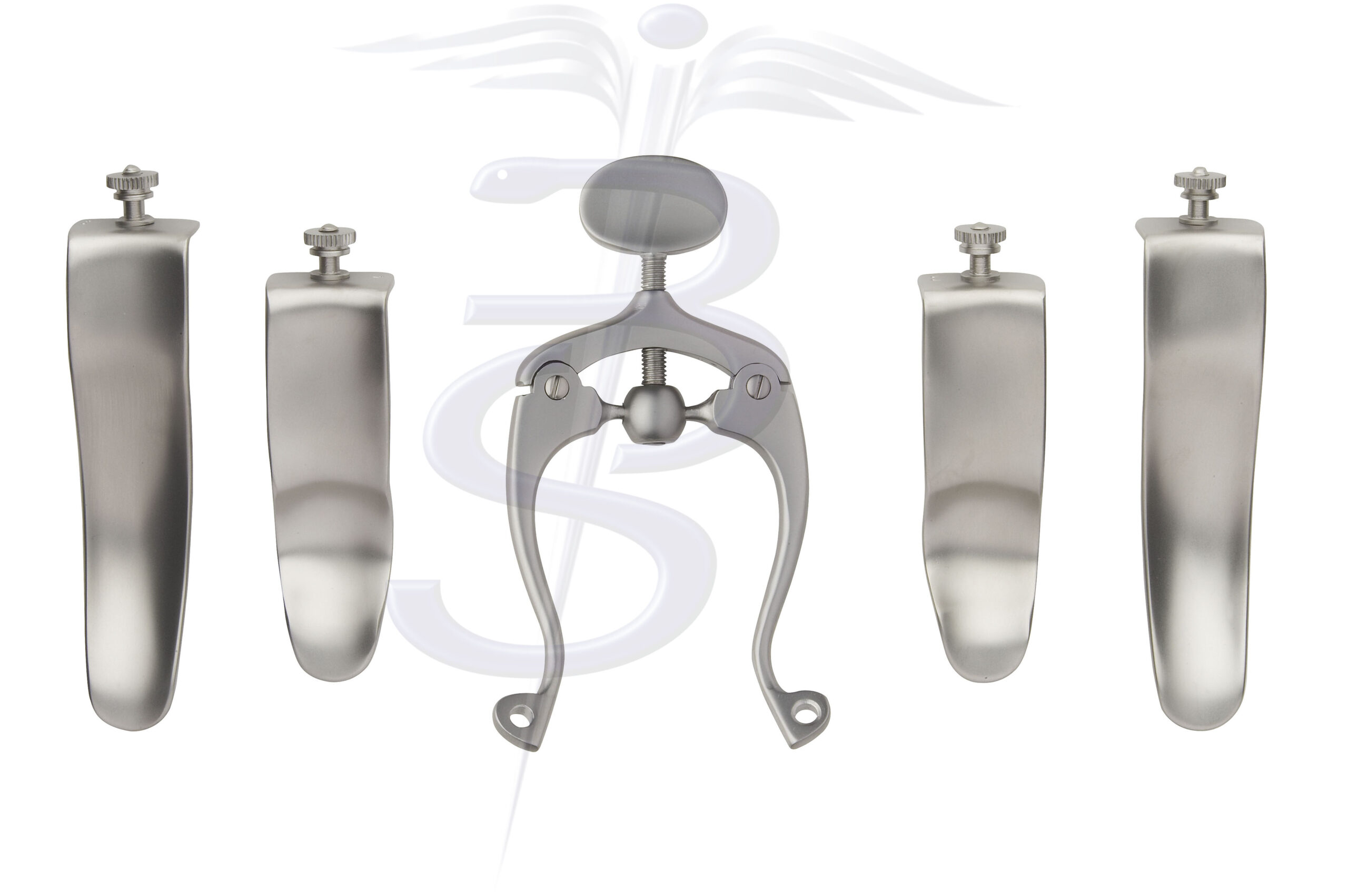 Parkes Anal Self Retaining Retractor with Winding Mechanism (Consisting of Two Pairs of Rotating Blades 95mm x 24mm & 75mm x 24mm) - Bolton Surgical