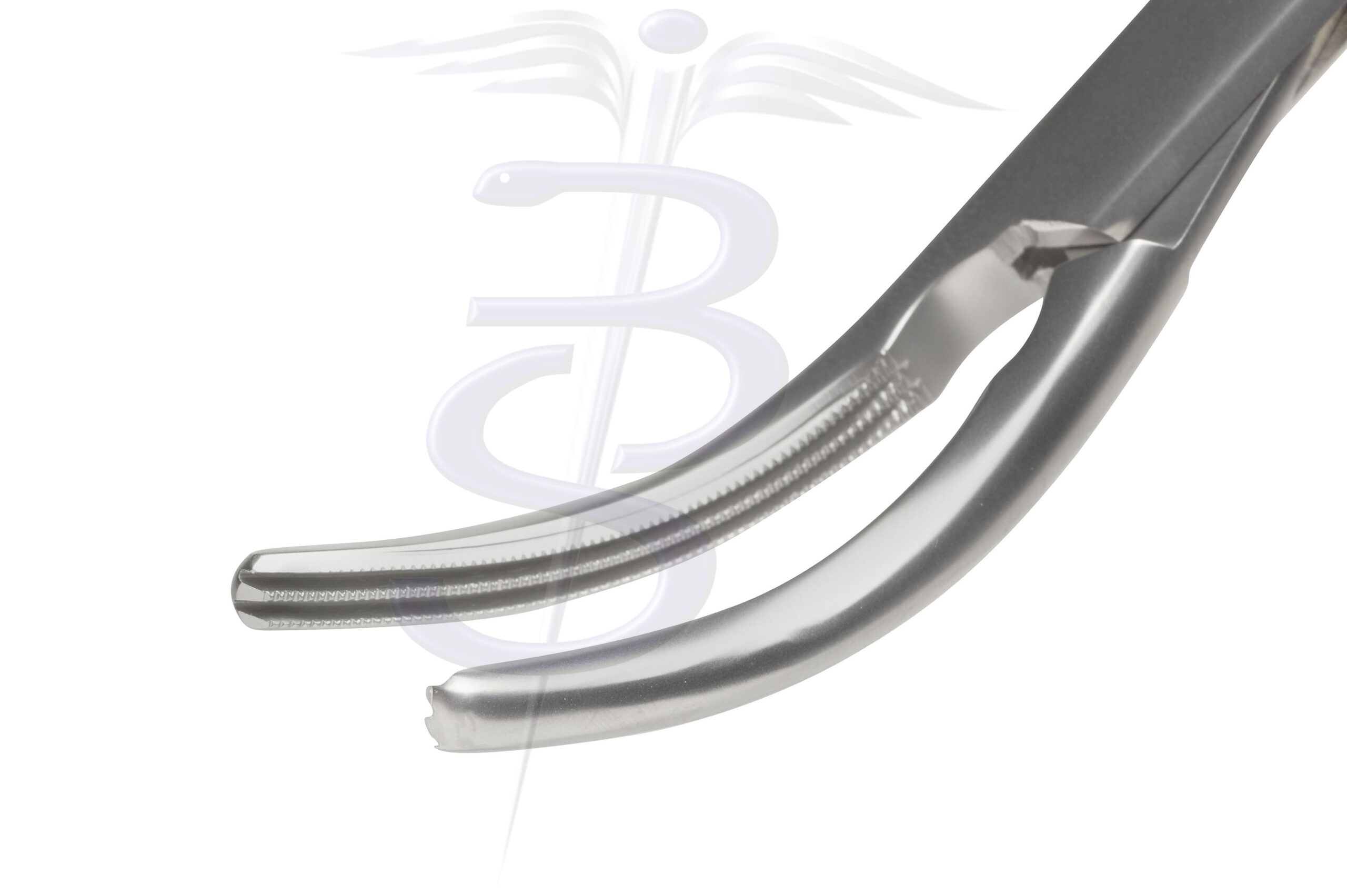 Seedhouse Clamp 2nd Curve with 2 x 3 Debakey Atraumatic Jaw Overall Length 300mm - Bolton Surgical