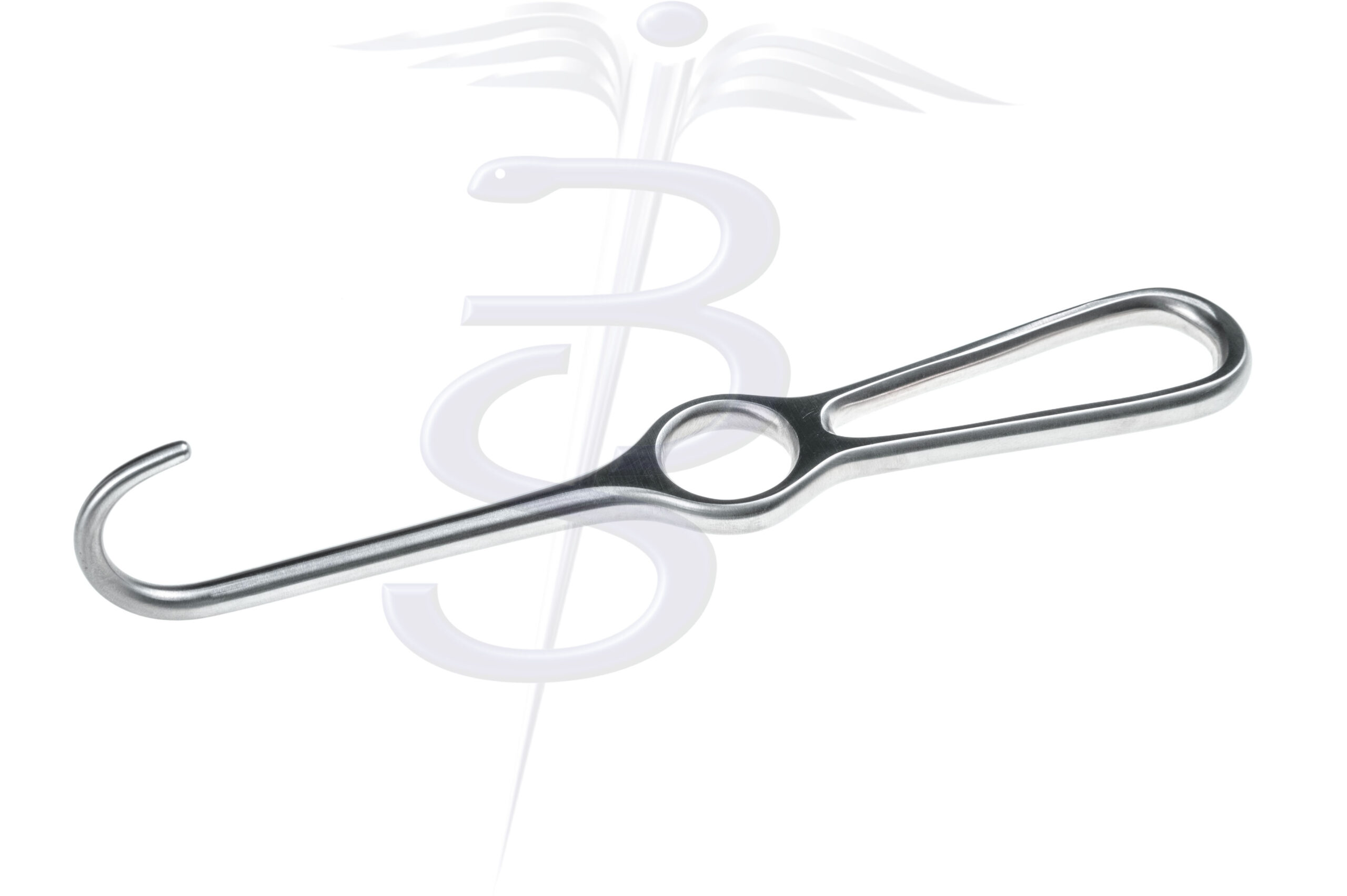 Kocher Bone Hook Blunt with Ring Handle Overall Length 200mm - Bolton Surgical