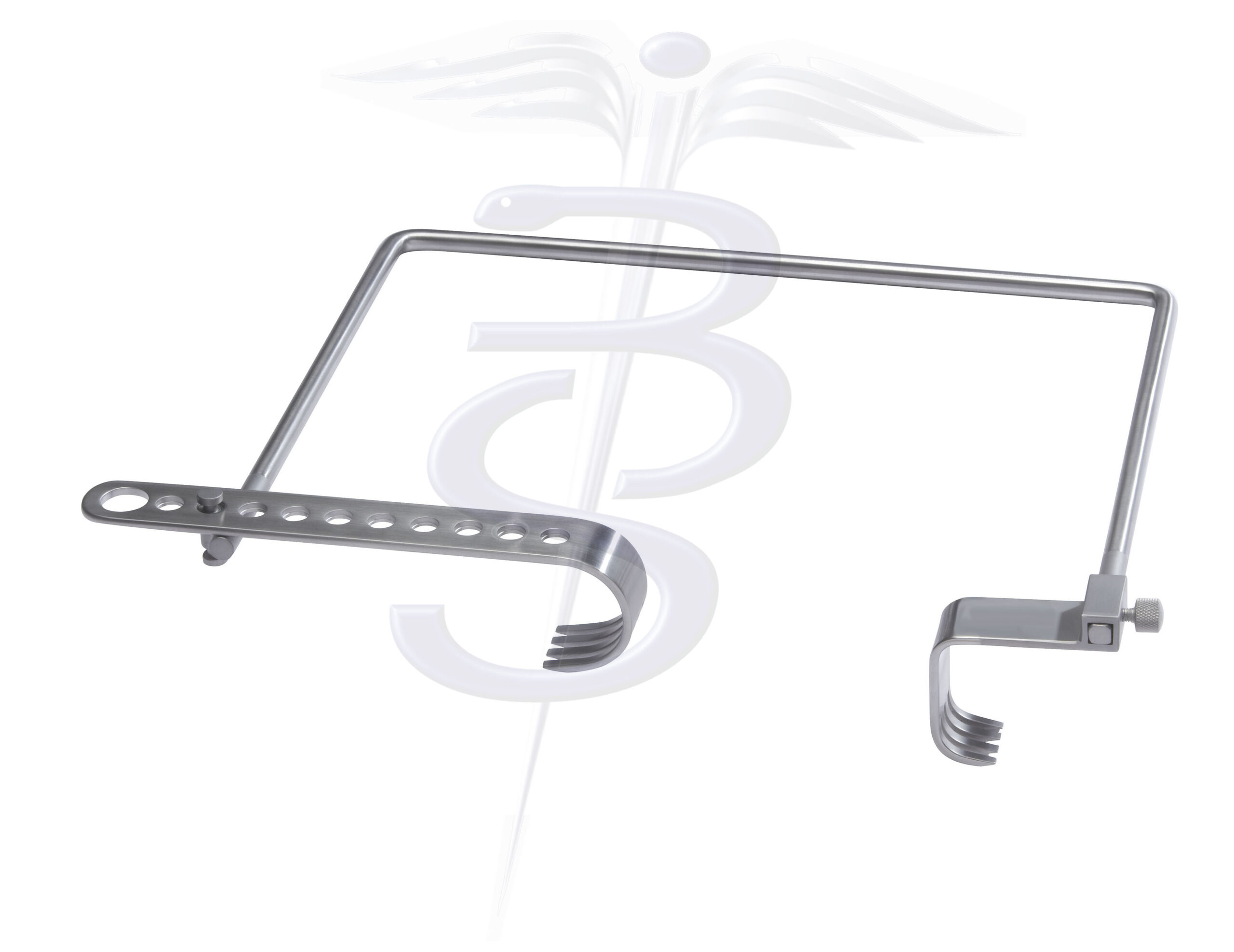 Charnley Initial Incision Retractor Set comprising of (Frame, Standard Short Blade 45mm Deep & Standard Long Blade 40mm Deep) Without Weight and Chain - Bolton Surgical