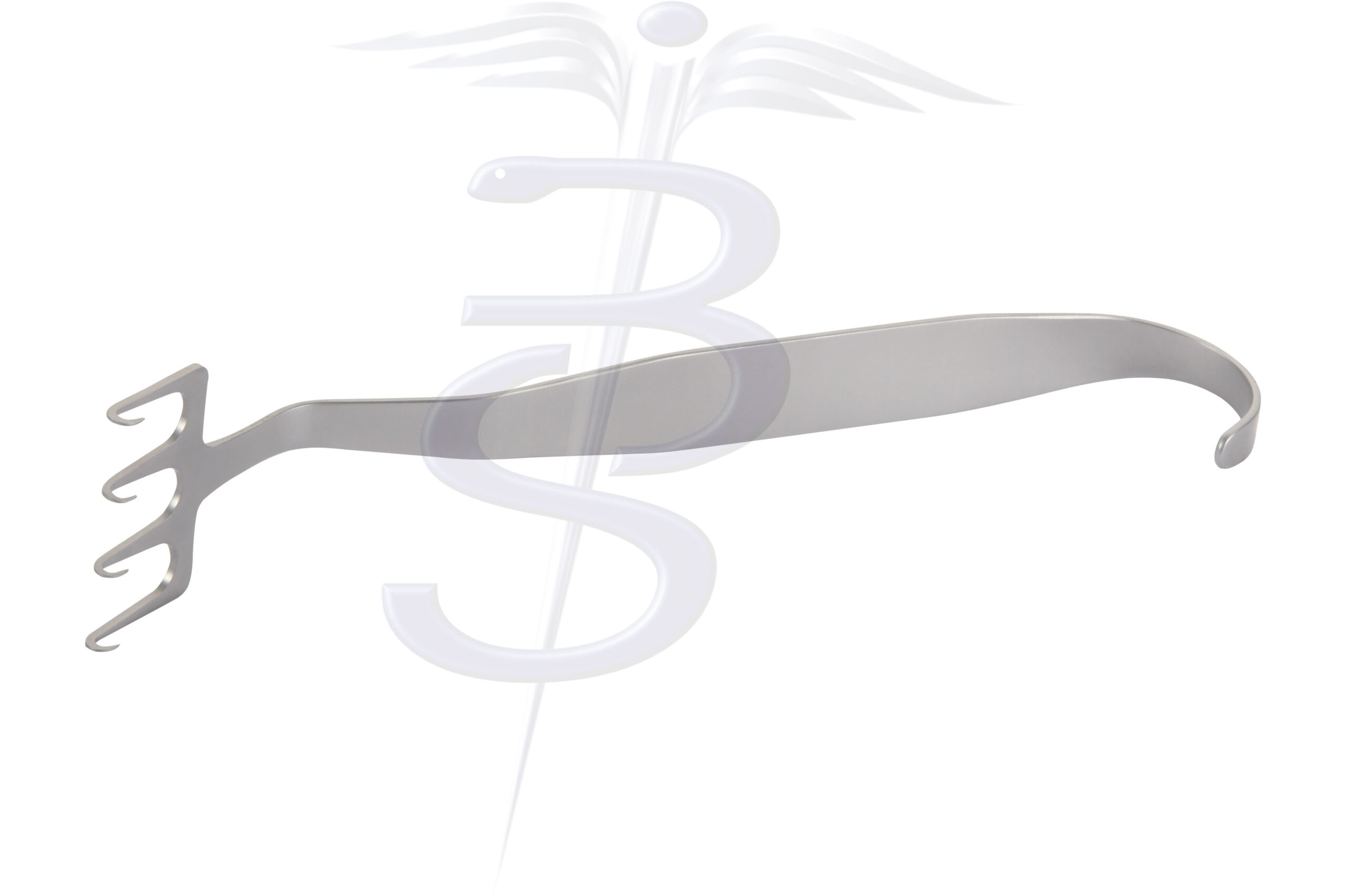 Freeman Rake Retractor 4 Prong Sharp with Angled Neck Blade Width 38mm Overall Length 180mm - Bolton Surgical